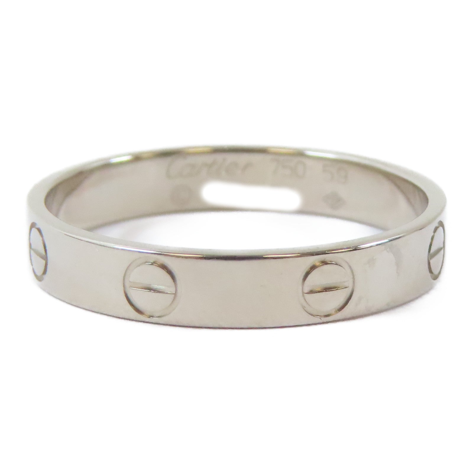 CARTIER 18K白金Mini Love Ring戒指Cartier#59/US#8.75