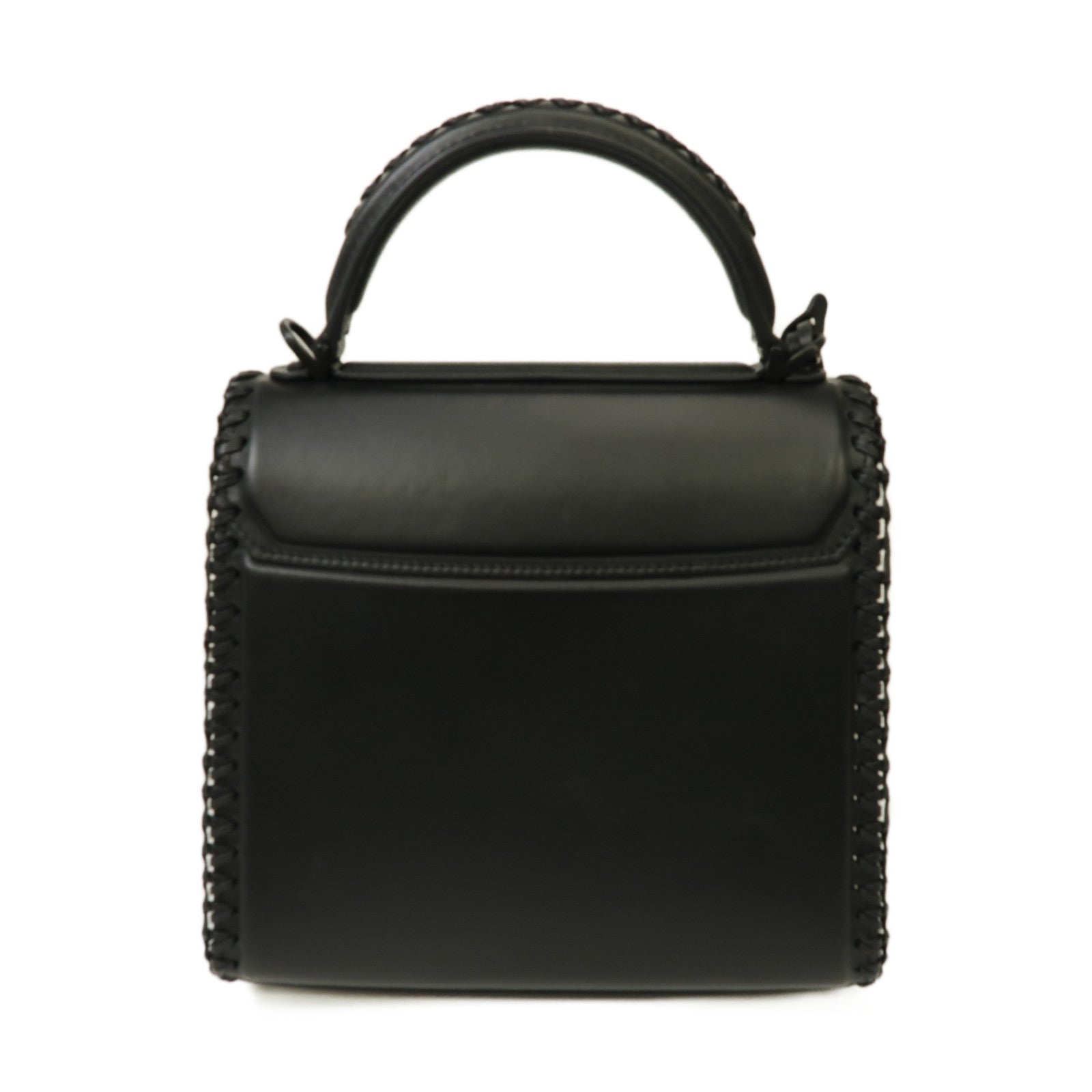 Salvatore Ferragamo 牛皮皮革Boxys Medium手挽肩背兩用袋黒色