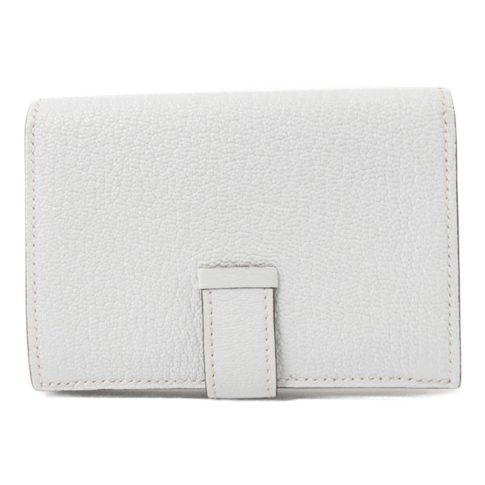 HERMES Chevre皮革Bearn Card Holder卡片套Bleu Brume