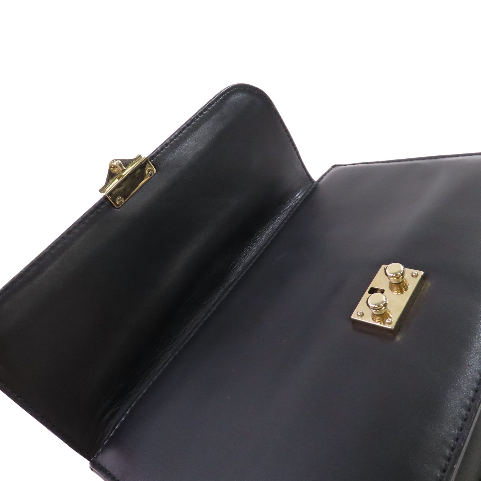 Valentino 【激減優惠】牛皮皮革Garavani Rockstud Chain Shoulder Bag金扣鏈帶肩背袋黑色
