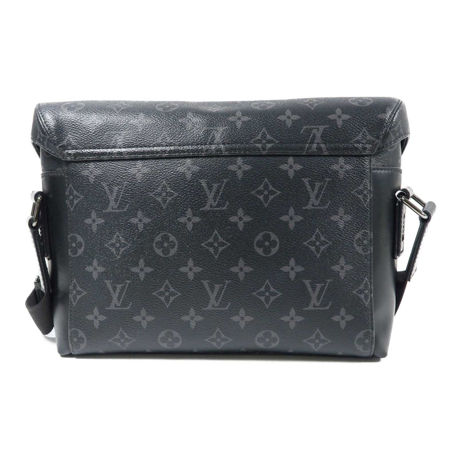 LOUIS VUITTON Monogram Eclipse Messenger PM Voyager銀扣肩背袋