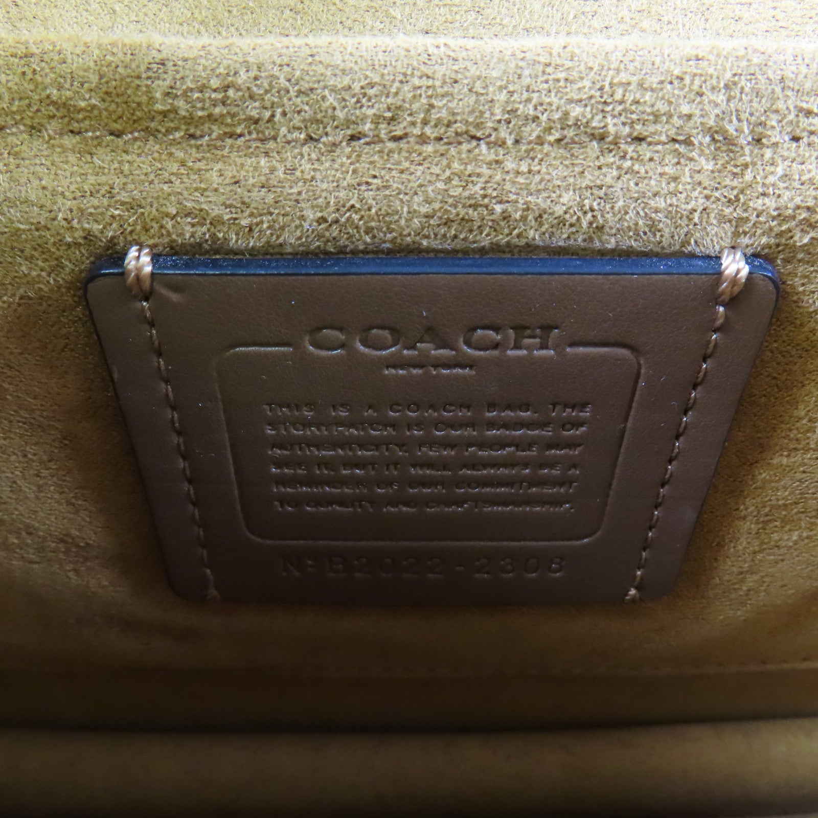 COACH 塗層帆布Shoulder Bag銀扣鏈帶肩背袋