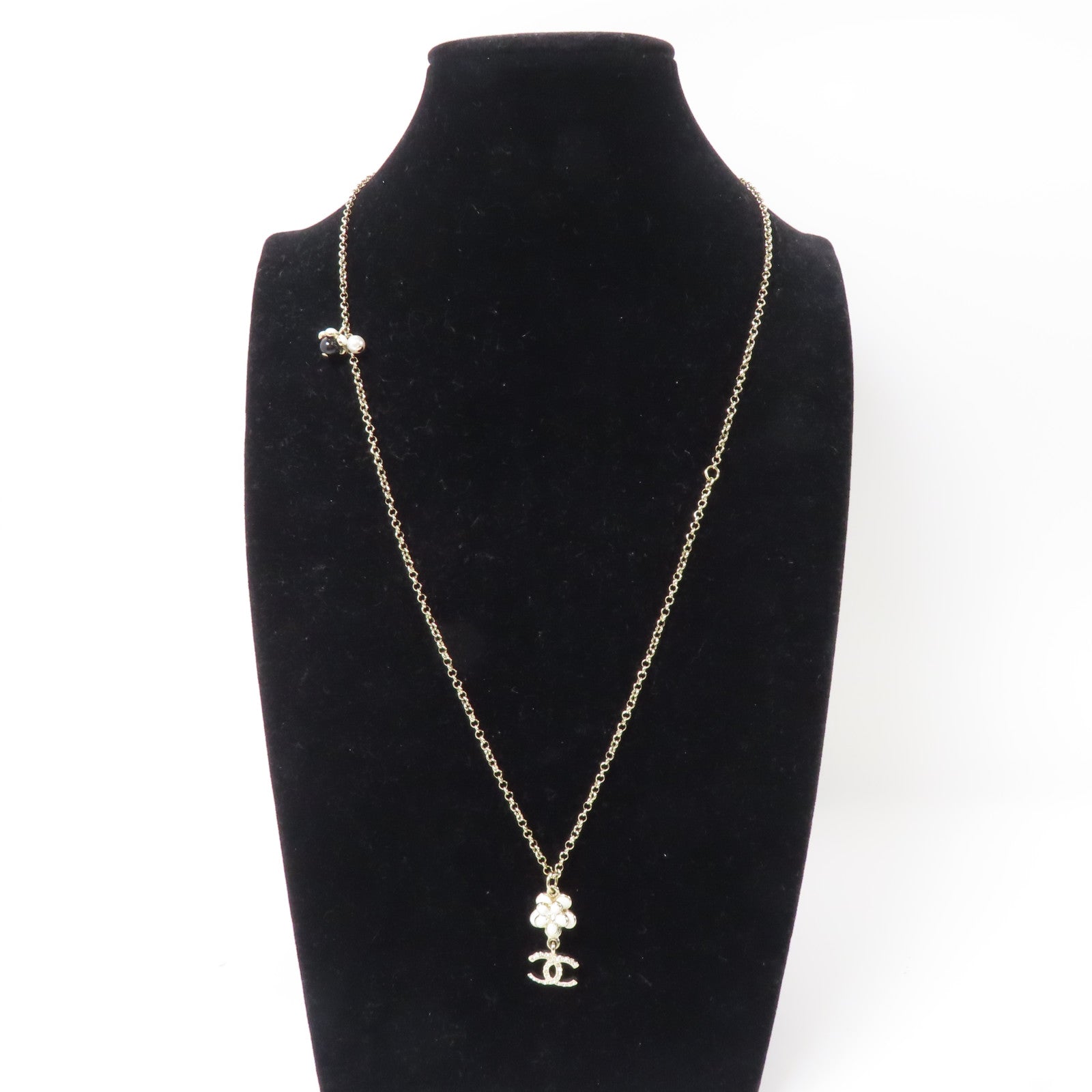 CHANEL PVC/金屬Necklace項鍊藍色/白色/金色