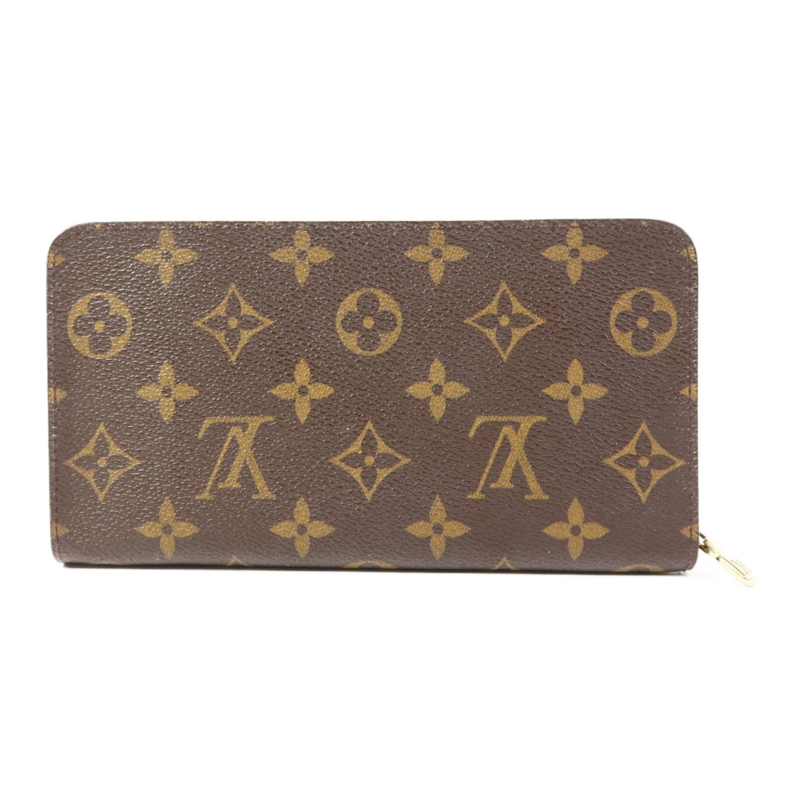 LOUIS VUITTON Monogram Porte Monnaie Zip Long Wallet金扣長錢包