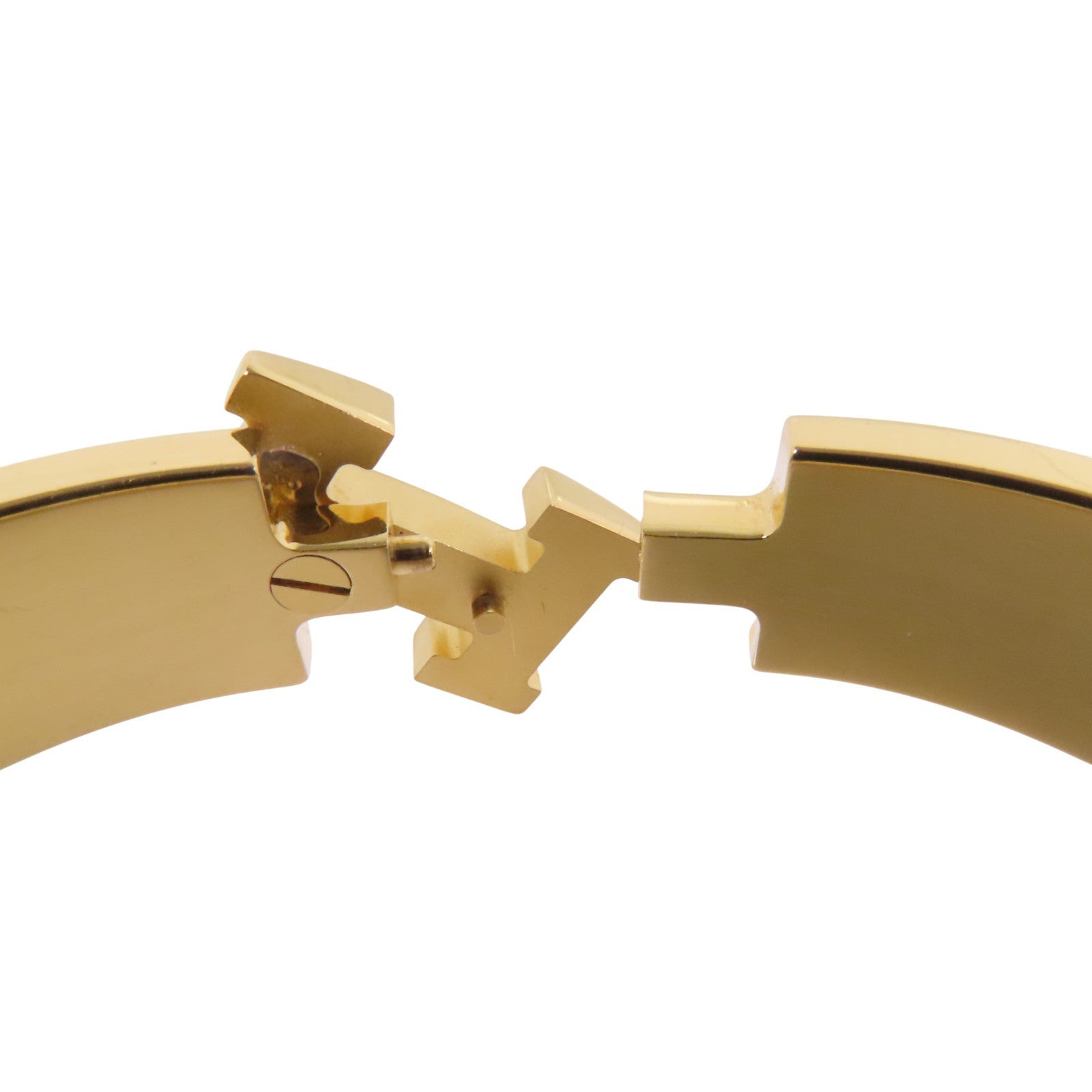 HERMES 金屬/琺瑯Clic H Bracelet金扣手鐲