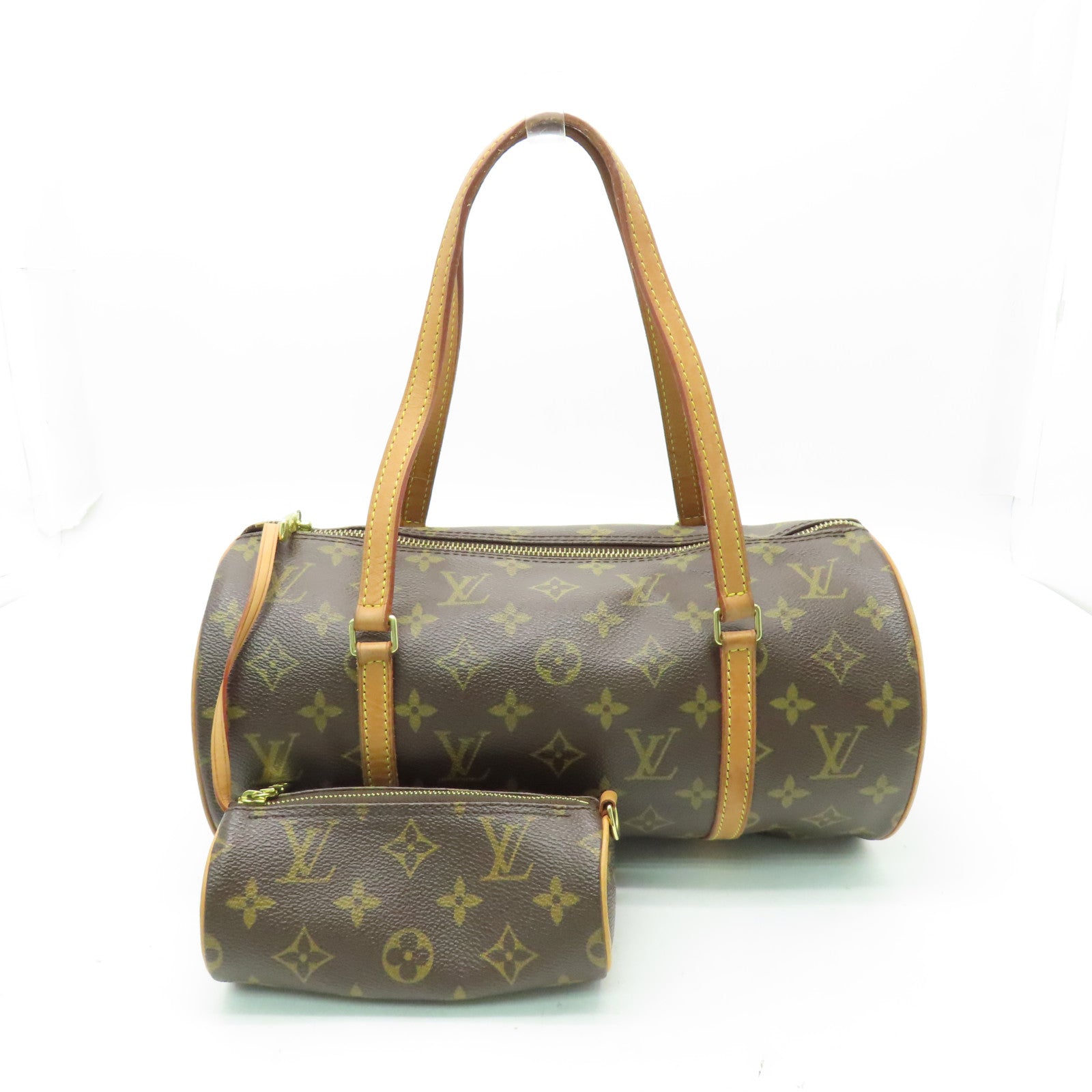 LOUIS VUITTON 【激減優惠】Monogram Papillon GM金扣肩背袋啡色