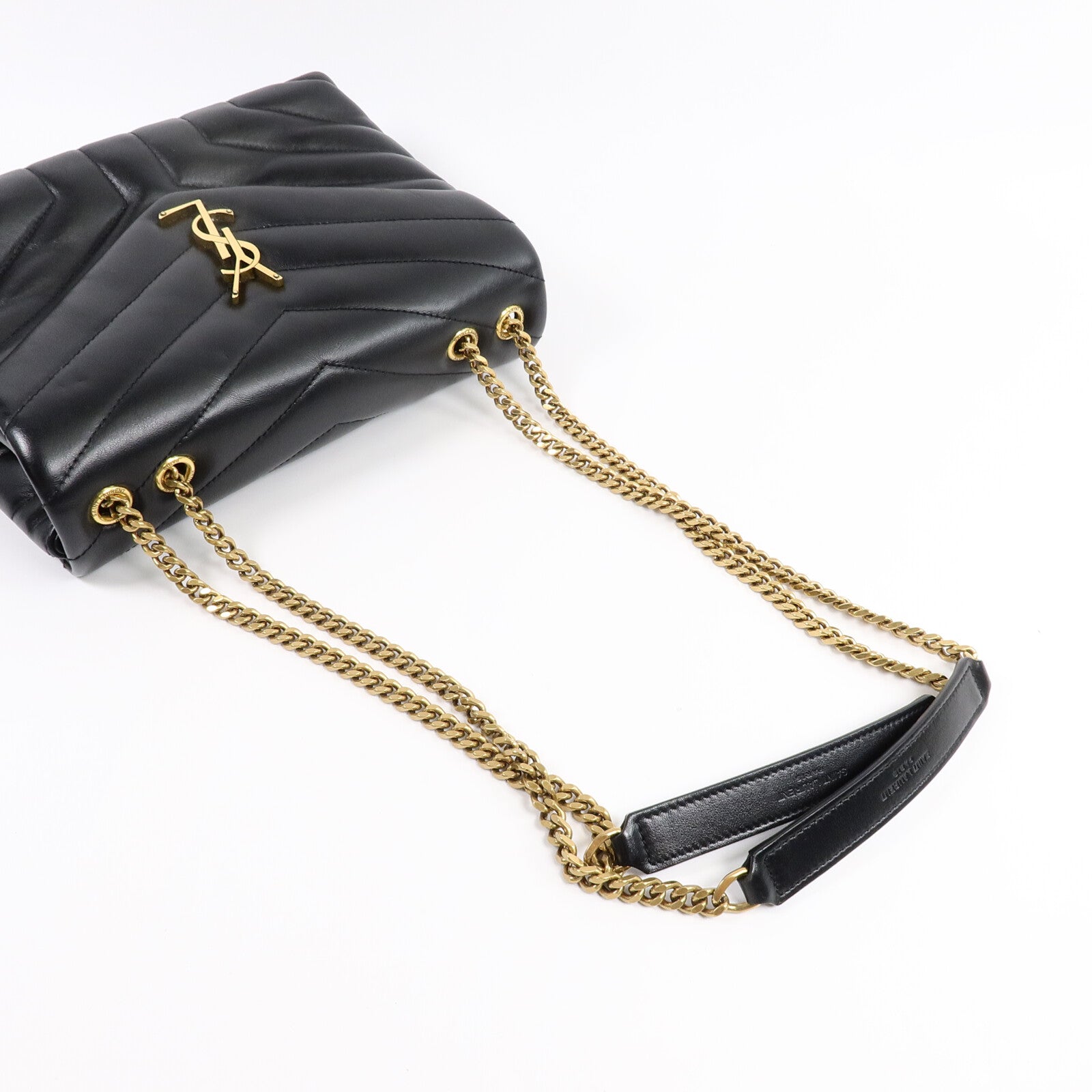 YVES SAINT LAURENT 牛皮皮革LouLou Small鏈帶肩背袋