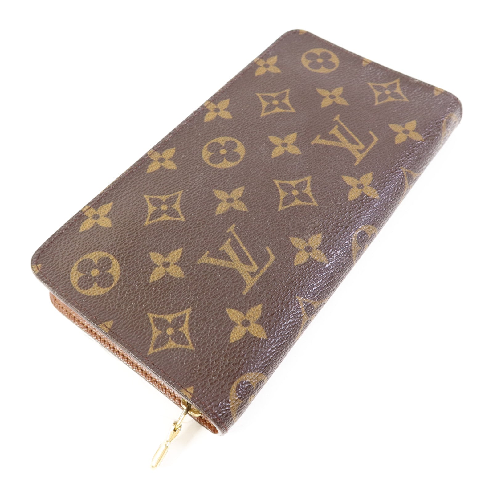 LOUIS VUITTON Monogram Porte Monnaie Zip Long Wallet金扣長錢包