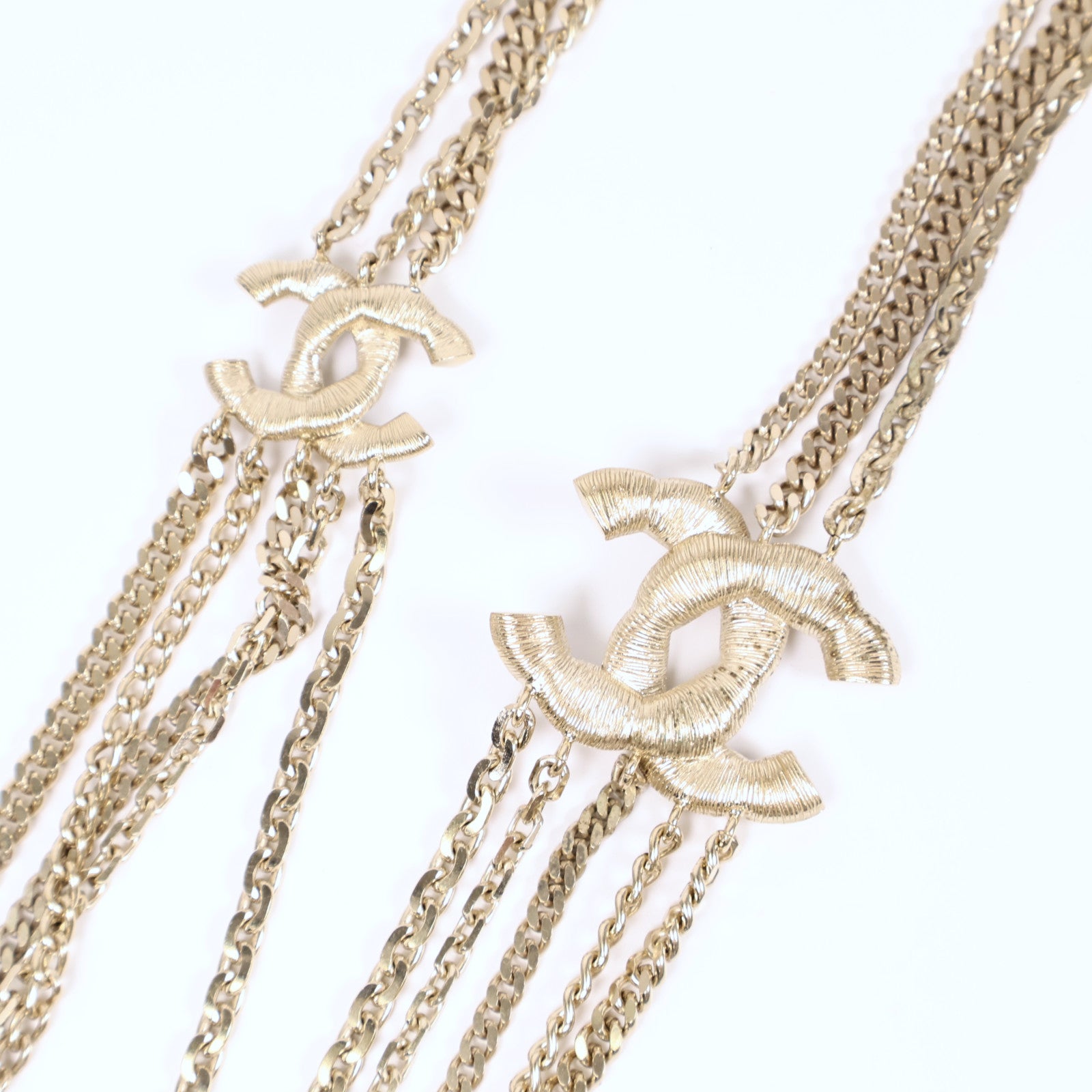 CHANEL 金屬Strass CC Multi Strand Long Necklace項鍊