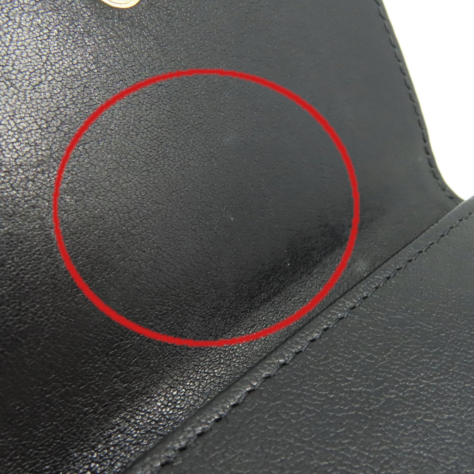 CHANEL 牛皮皮革Mini Wallet銀扣迷你錢包黑色