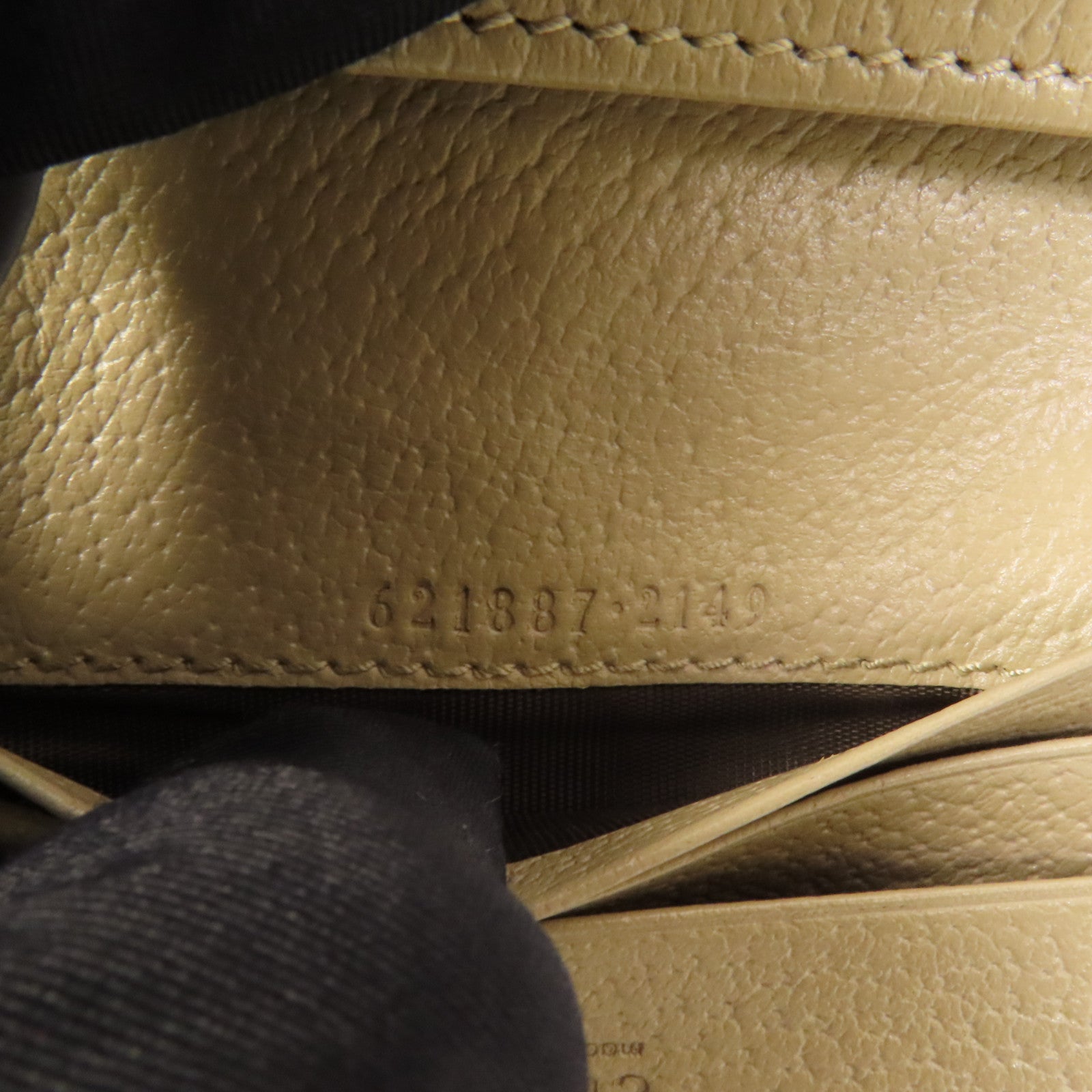 GUCCI 塗層帆布Horsebit 1955金扣錢包