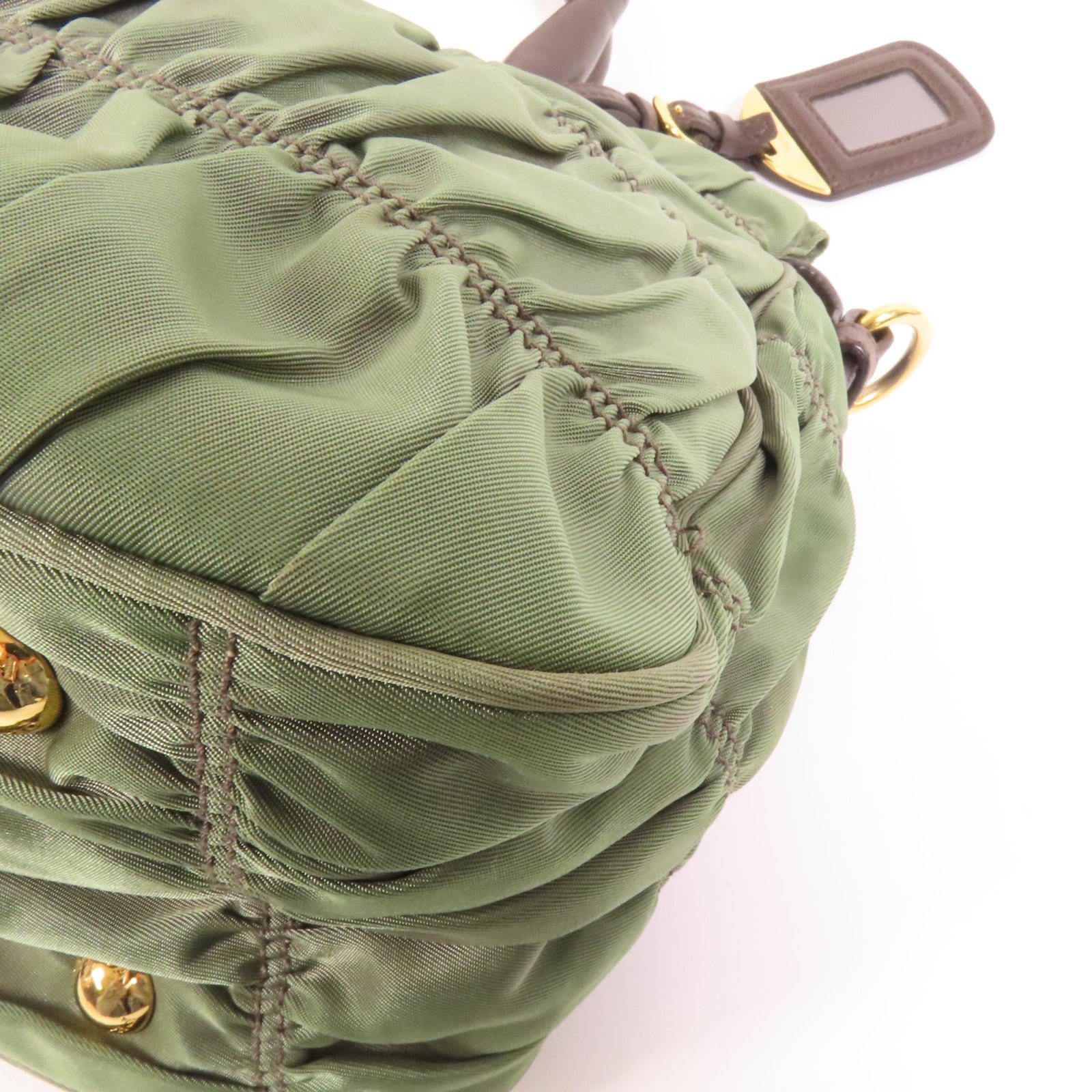 PRADA 尼龍2Way Shoulder金扣手挽肩背兩用袋