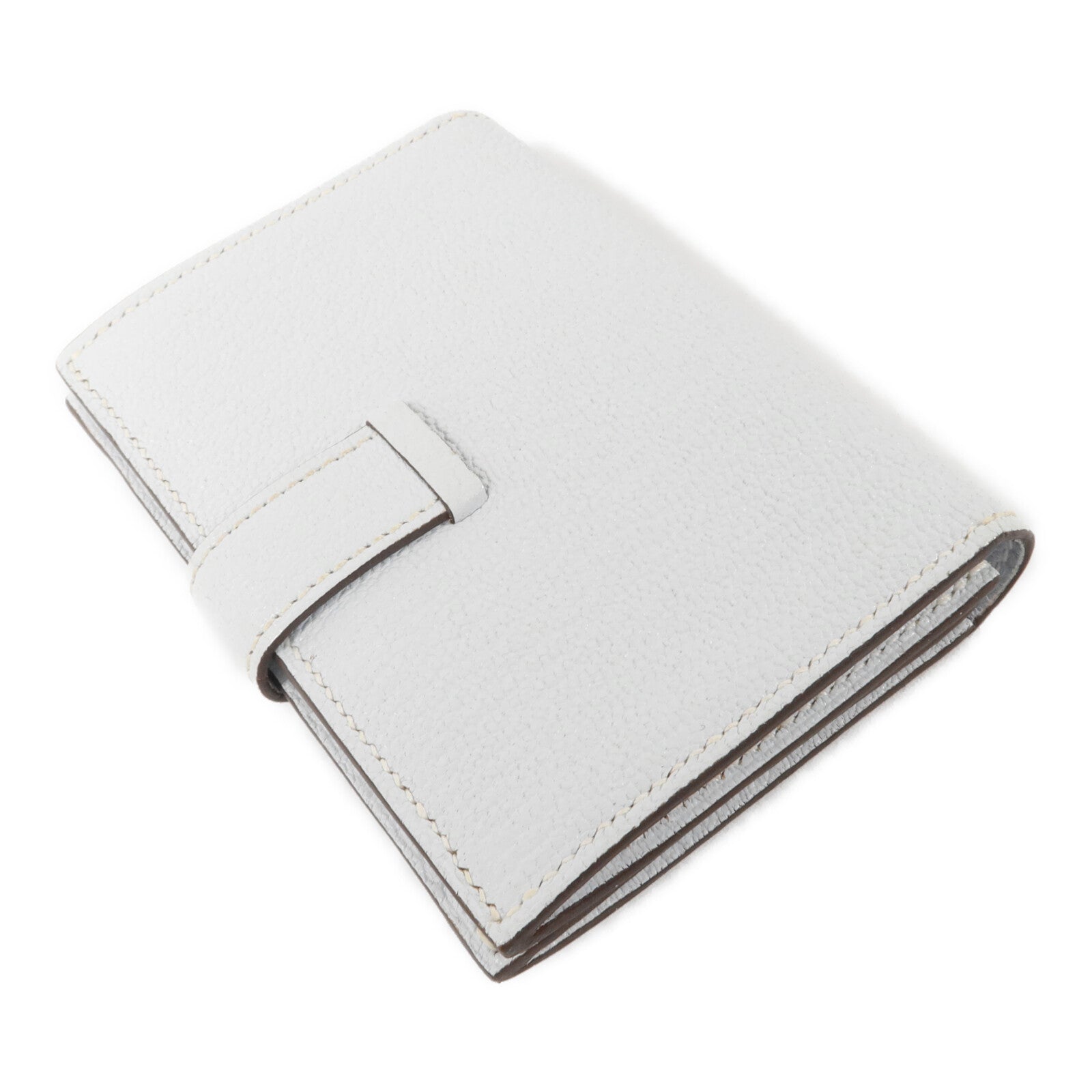 HERMES Chevre皮革Bearn Card Holder卡片套Bleu Brume