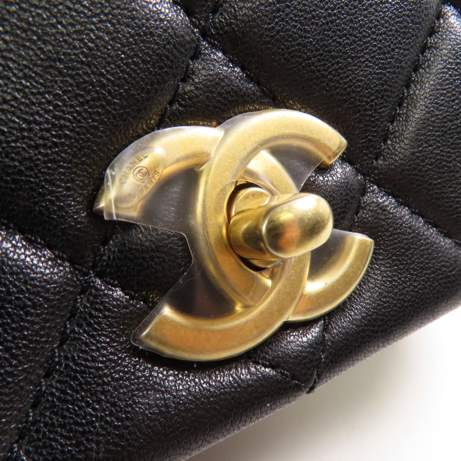 CHANEL CC GHW Chain Shoulder Bag Calfskin Leather AS4340 Black