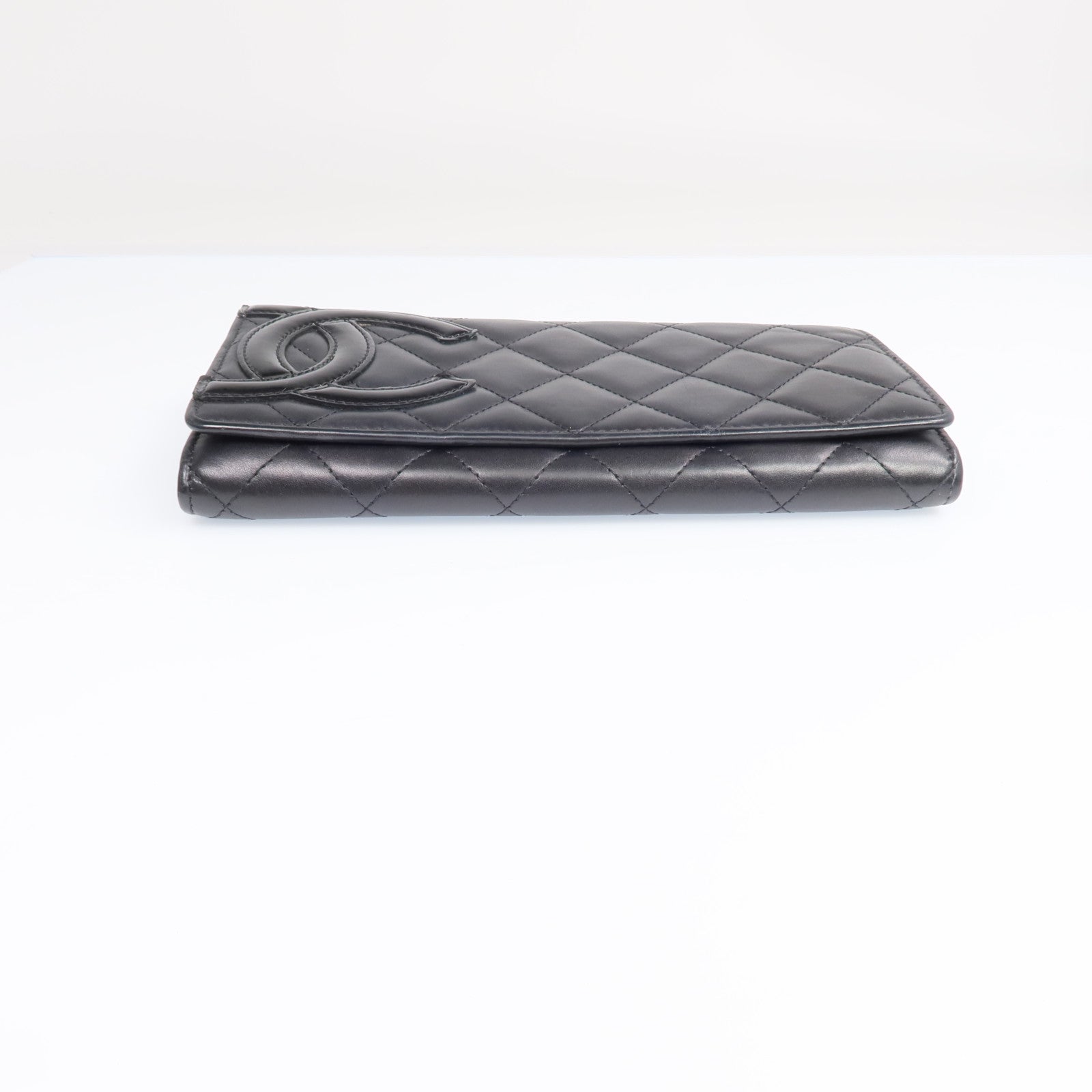 CHANEL 牛皮皮革Cambon Long Wallet銀扣長錢包