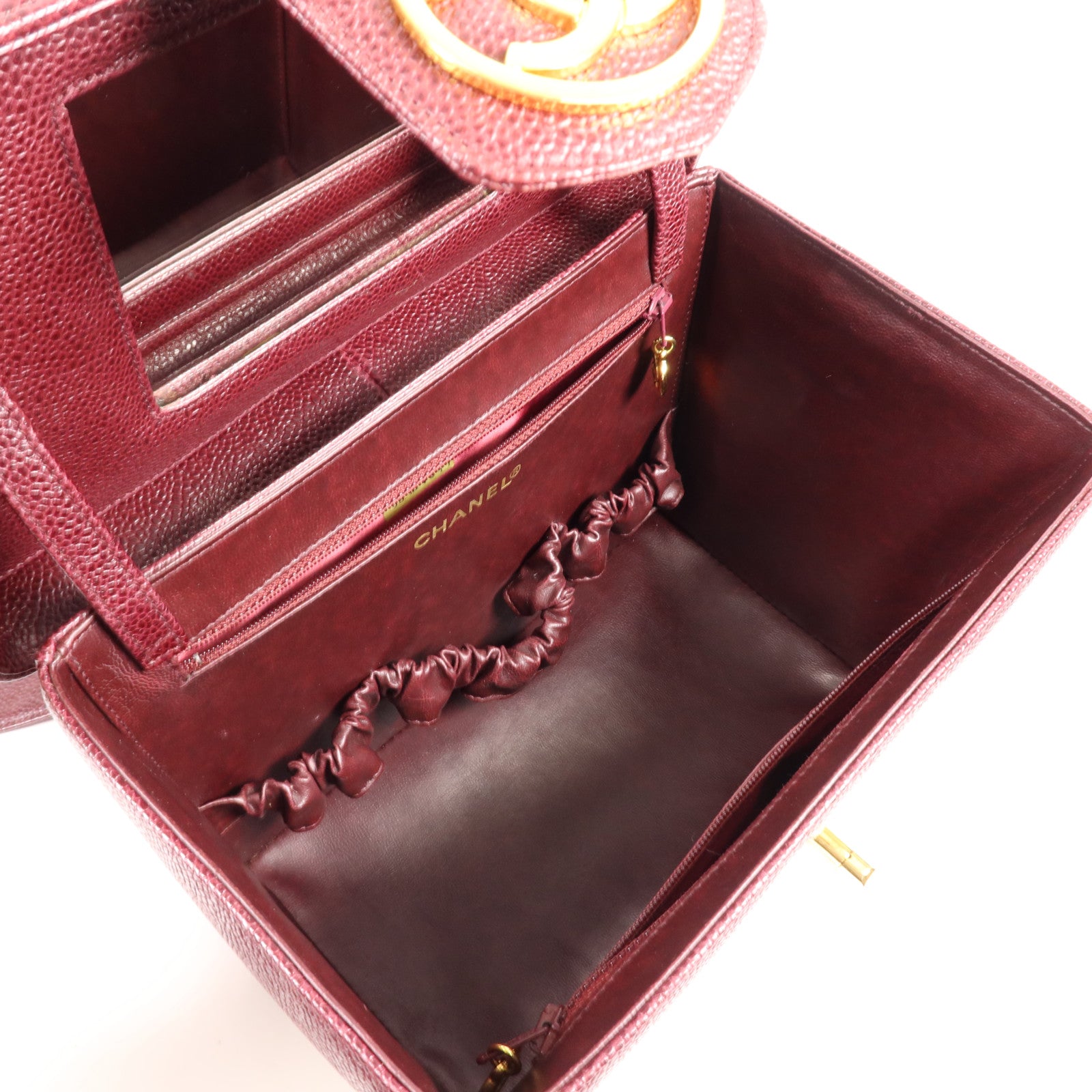 CHANEL 【激減優惠】牛皮皮革2Way Shoulder Bag金扣手挽肩背兩用袋