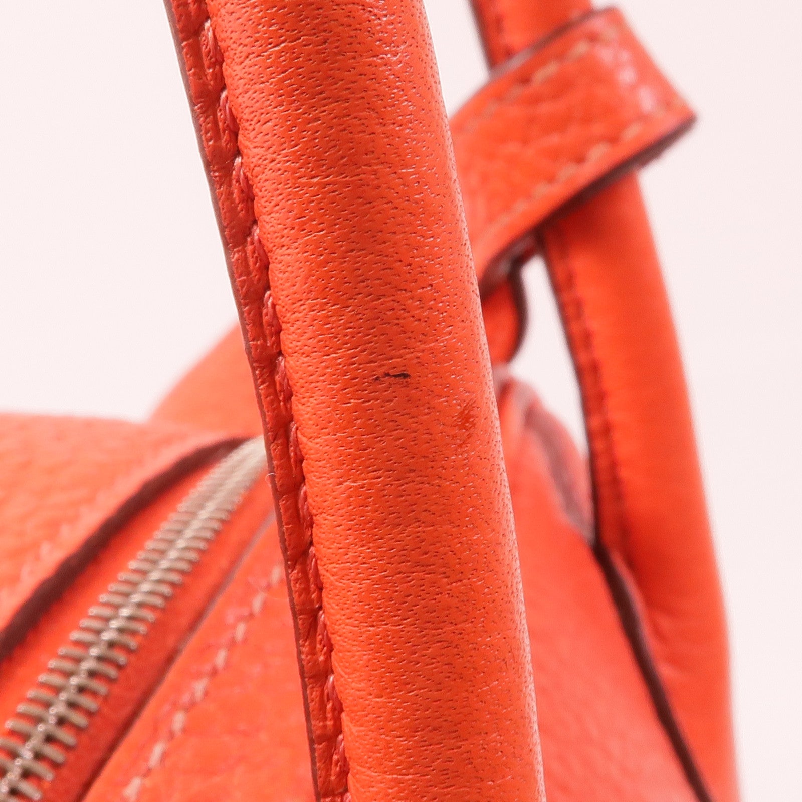 HERMES Clemence皮革Lindy 26銀扣手挽肩背兩用袋Orange Poppy