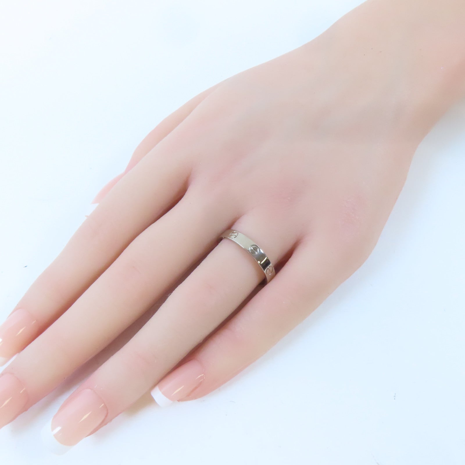 CARTIER 18K白金Mini Love Ring戒指Cartier#59/US#8.75