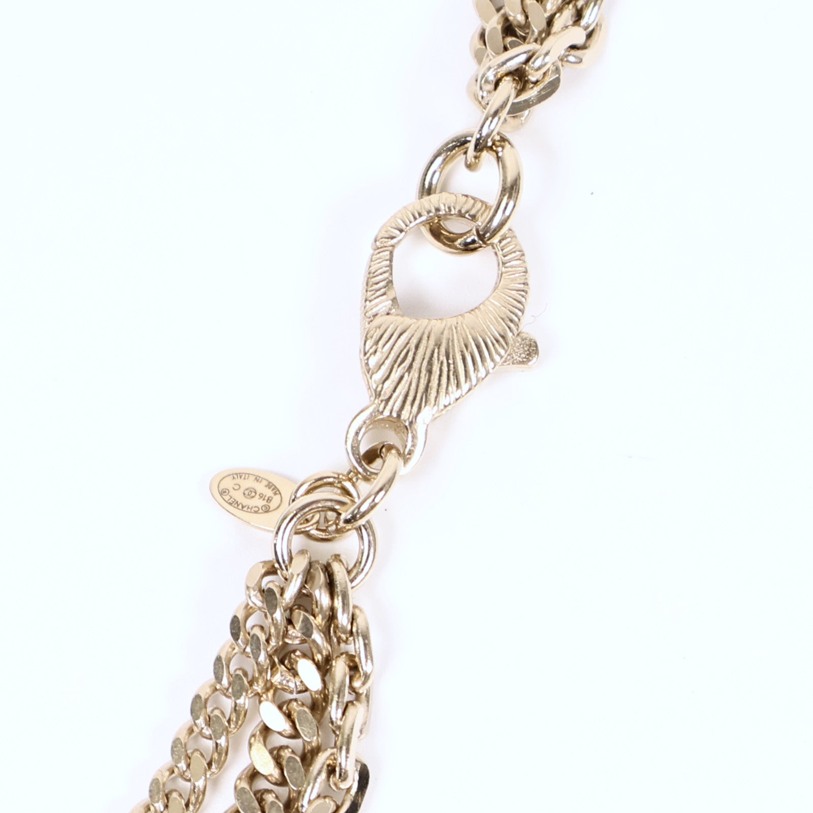 CHANEL 金屬Strass CC Multi Strand Long Necklace項鍊