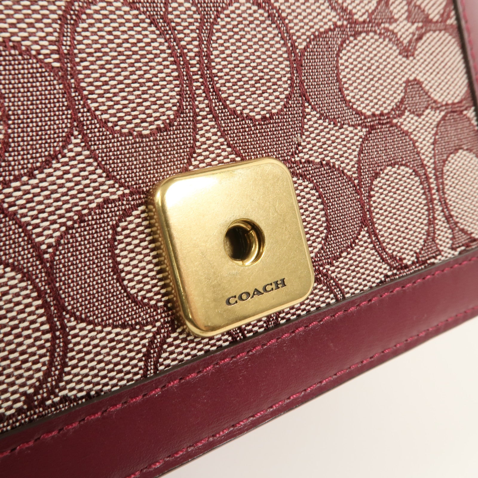 COACH 牛皮皮革/帆布Alie Shoulder Bag 18肩背袋