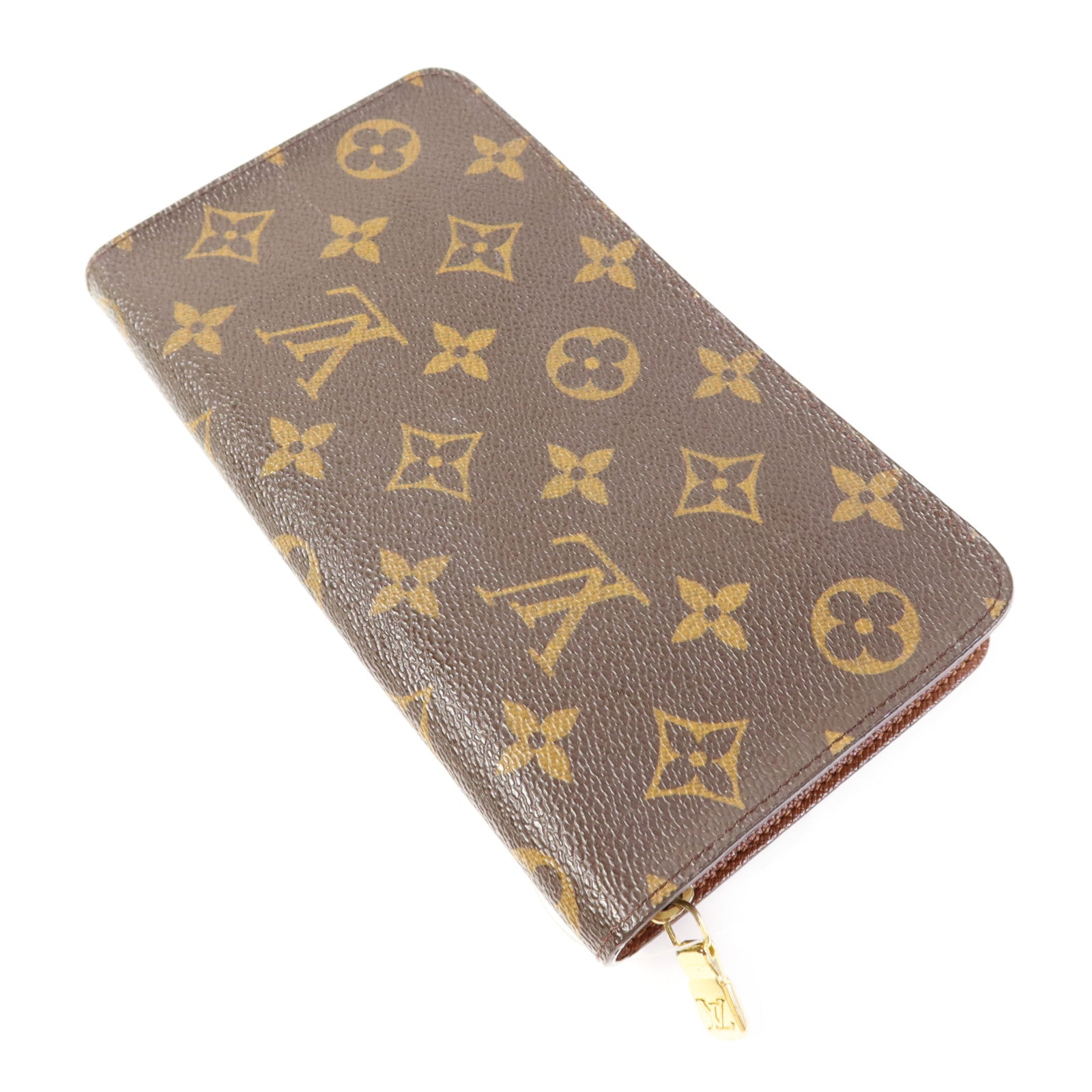 LOUIS VUITTON Monogram Porte Monnaie Zip Long Wallet金扣長錢包