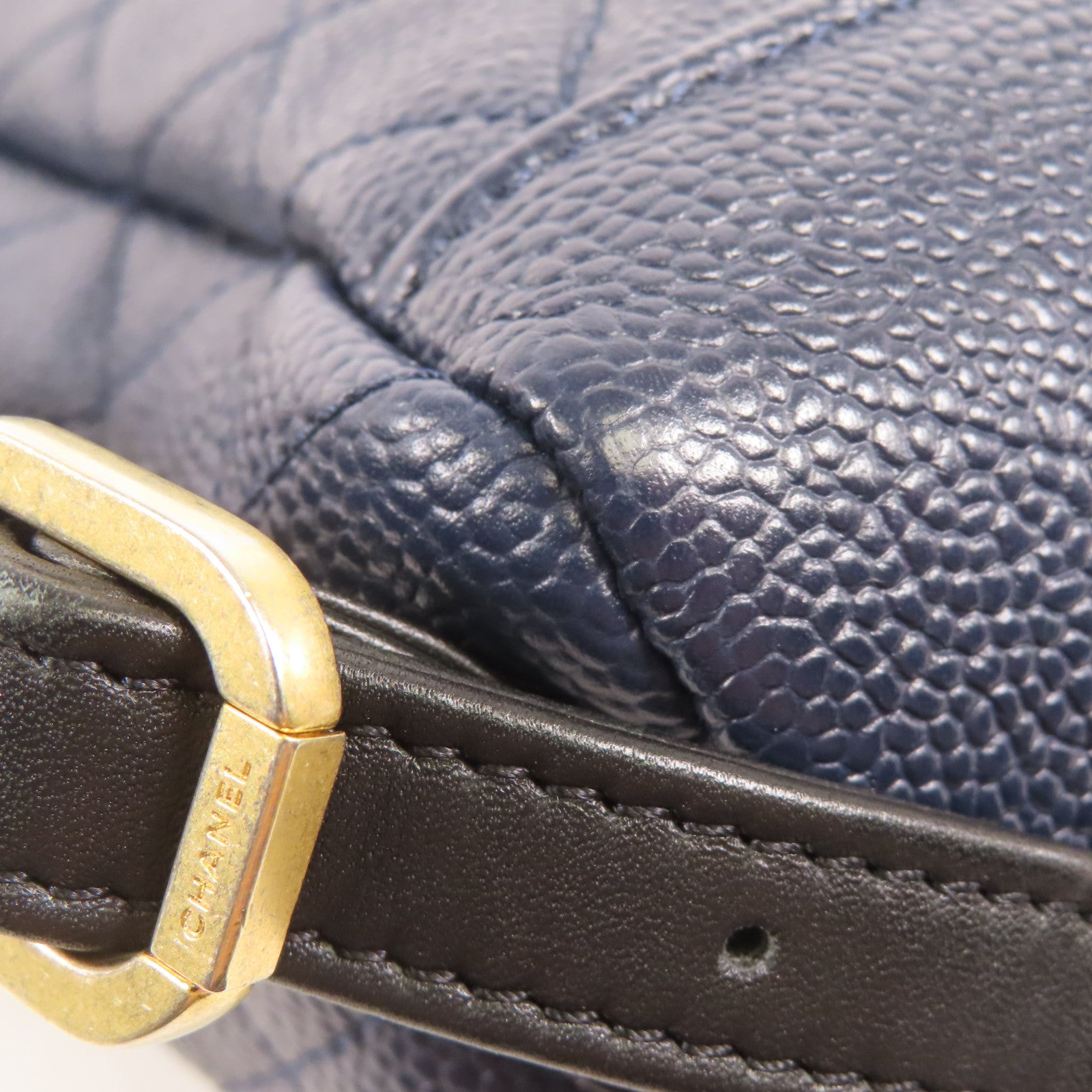 CHANEL 牛皮皮革Filigree Backpack金扣背包