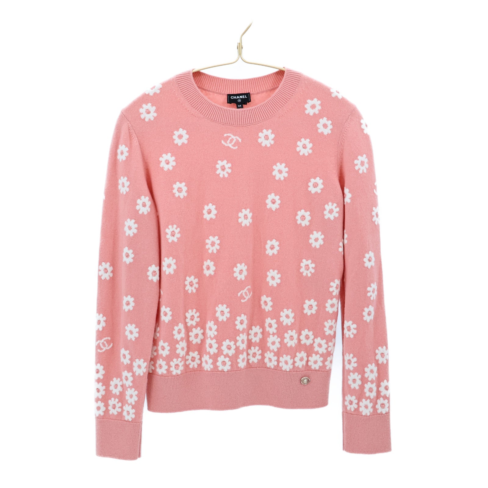 CHANEL Cashmere/Polyamide Coco Daisy Knitted Sweater針織