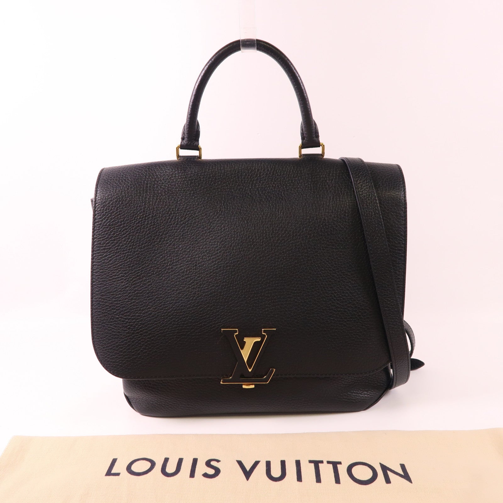 LOUIS VUITTON Taurillon Volta金扣手挽肩背兩用袋