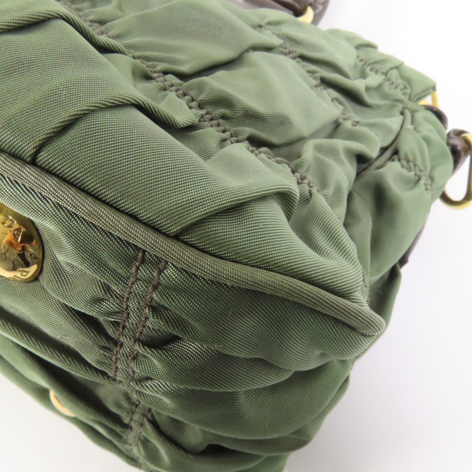 PRADA 尼龍2Way Shoulder金扣手挽肩背兩用袋