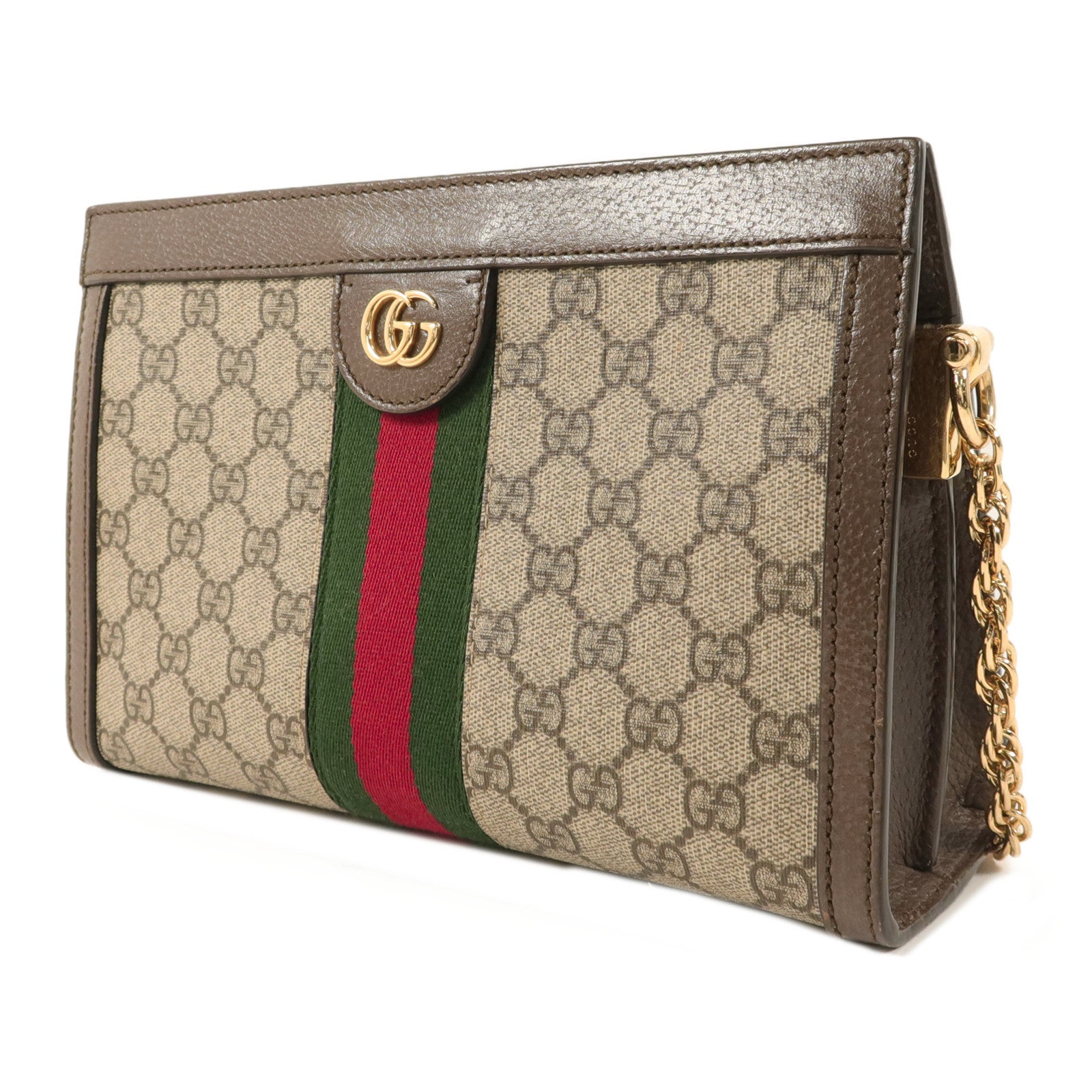 GUCCI 塗層帆布Ophidia GG Small鏈帶肩背袋