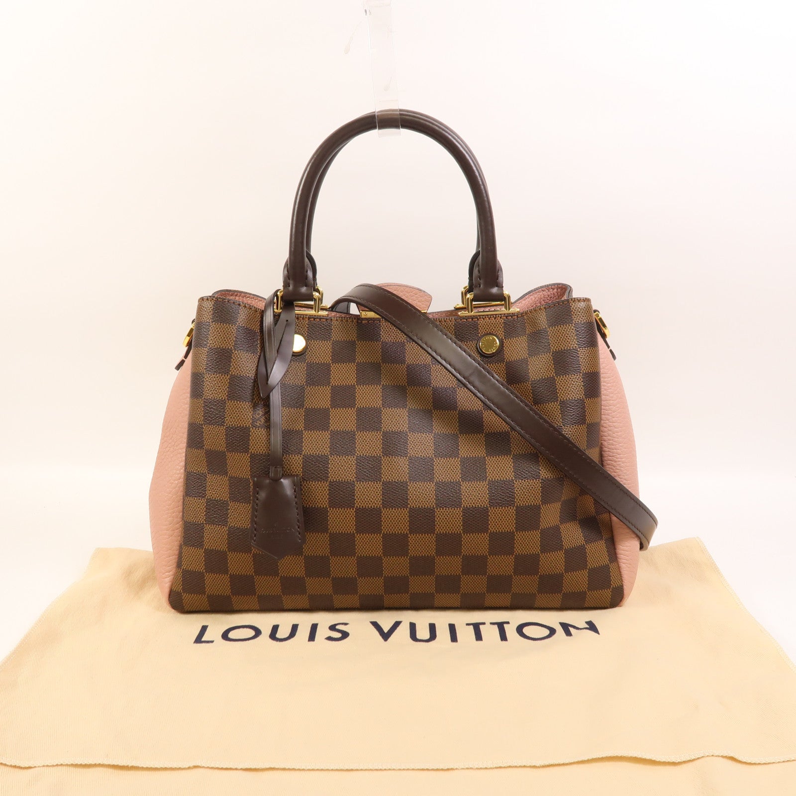 LOUIS VUITTON Damier Brittany金扣手挽肩背兩用袋