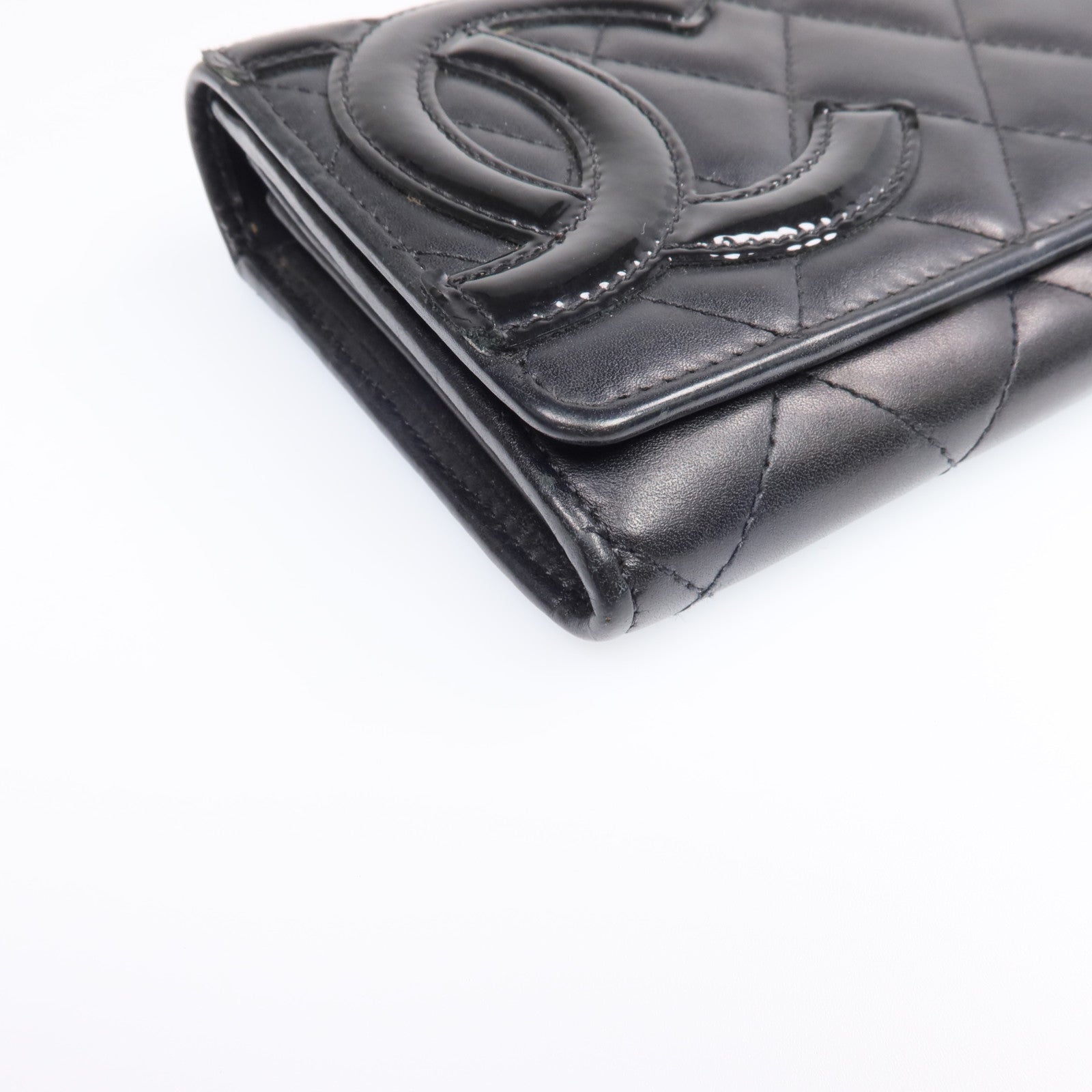 CHANEL 牛皮皮革Cambon Long Wallet銀扣長錢包