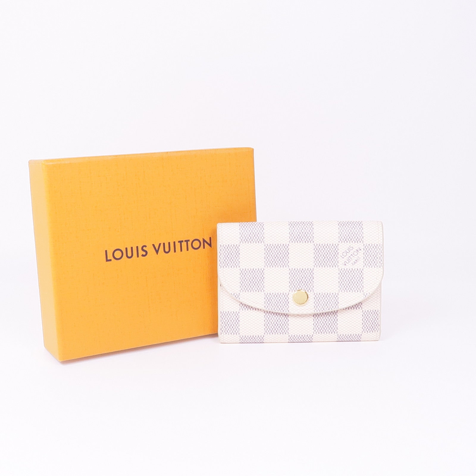 LOUIS VUITTON Damier Azur Rossalie Coin Purse金扣零錢包