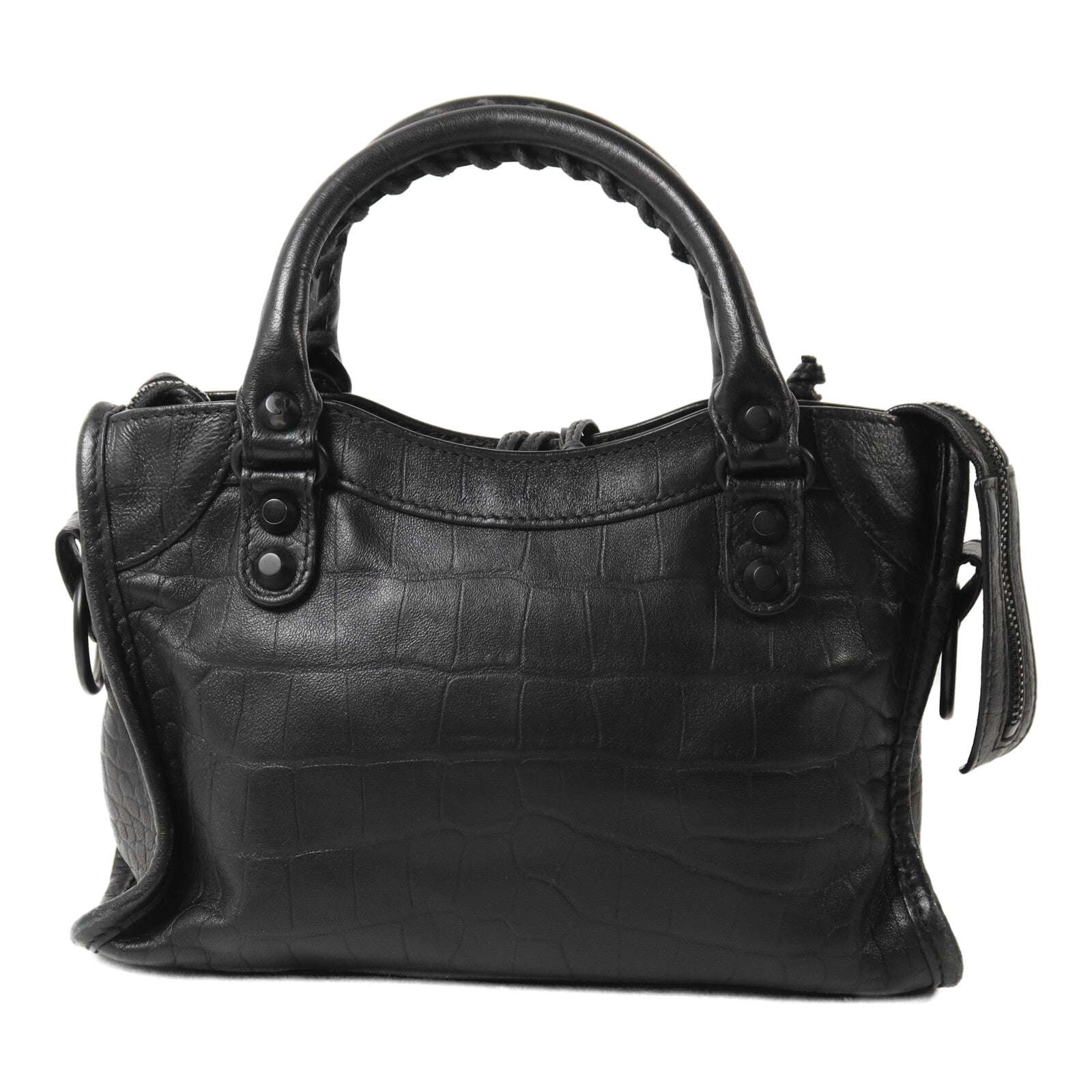 BALENCIAGA 牛皮皮革Mini City手挽肩背兩用袋