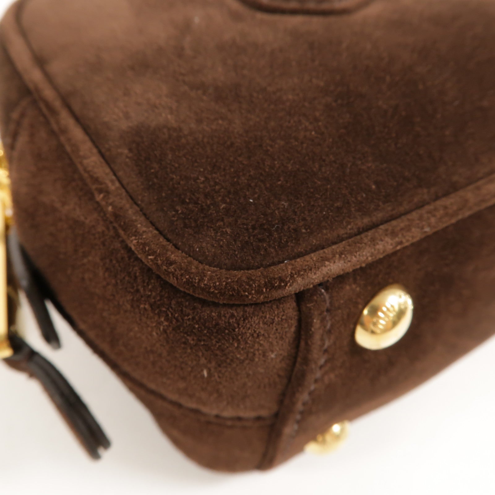 Miu Miu 麂皮皮革Arcadie Handbag手挽肩背兩用袋