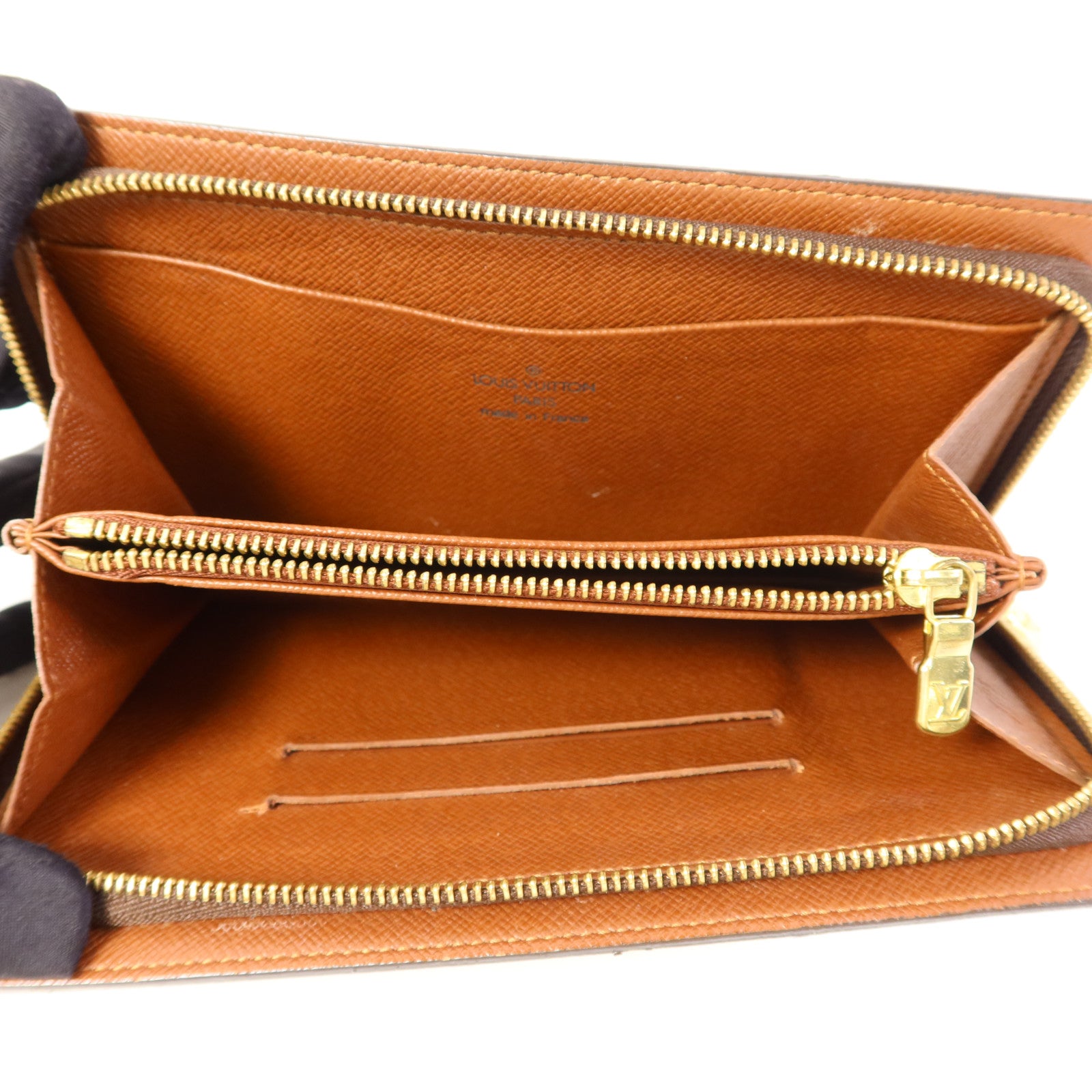 LOUIS VUITTON Monogram Porte Monnaie Zip Long Wallet金扣長錢包