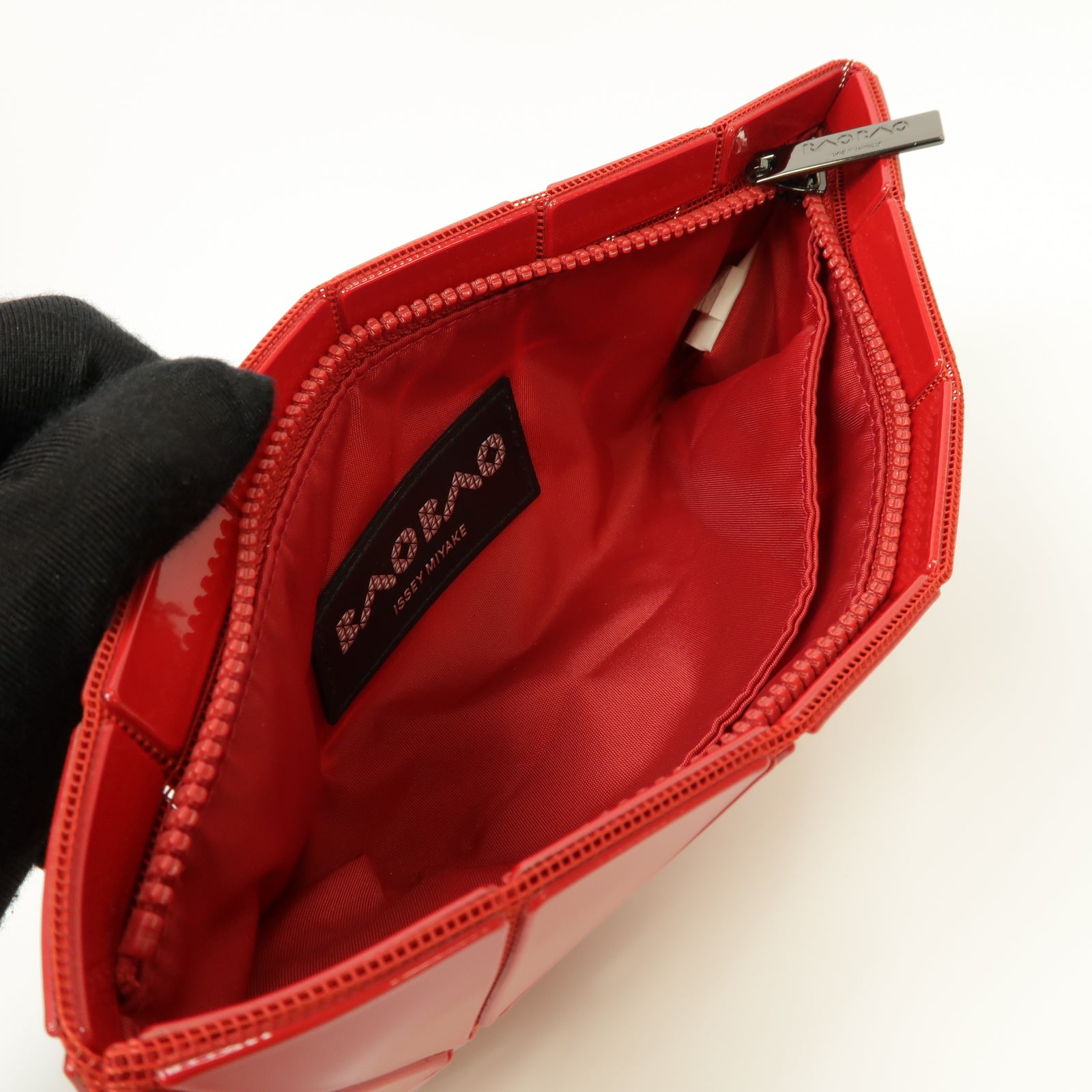 ISSEY MIYAKE PVC Bao Bao Clutch Bag手拿包紅色