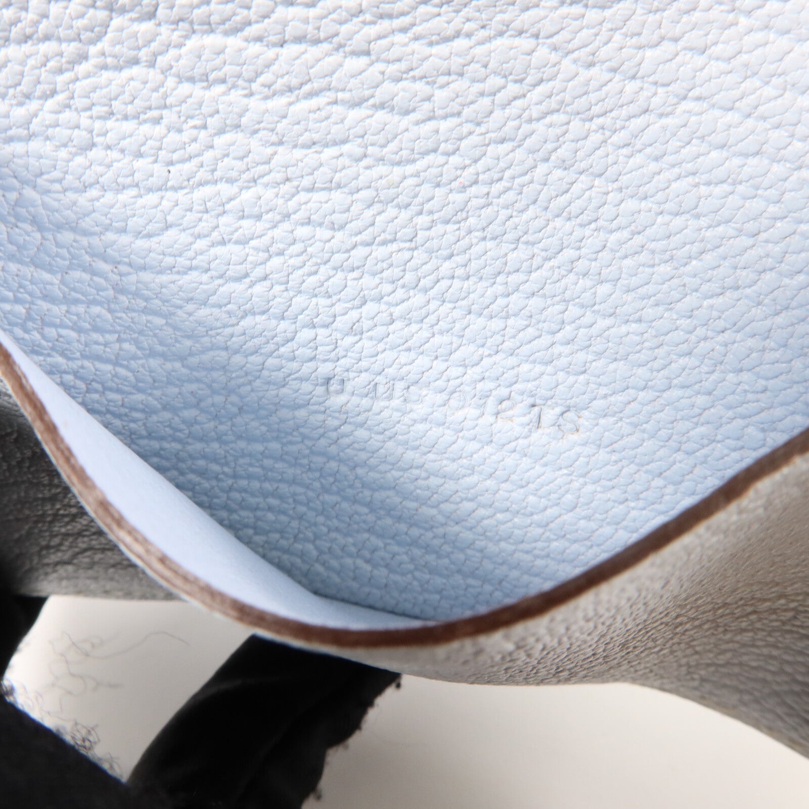 HERMES Chevre皮革Bearn Card Holder卡片套Bleu Brume