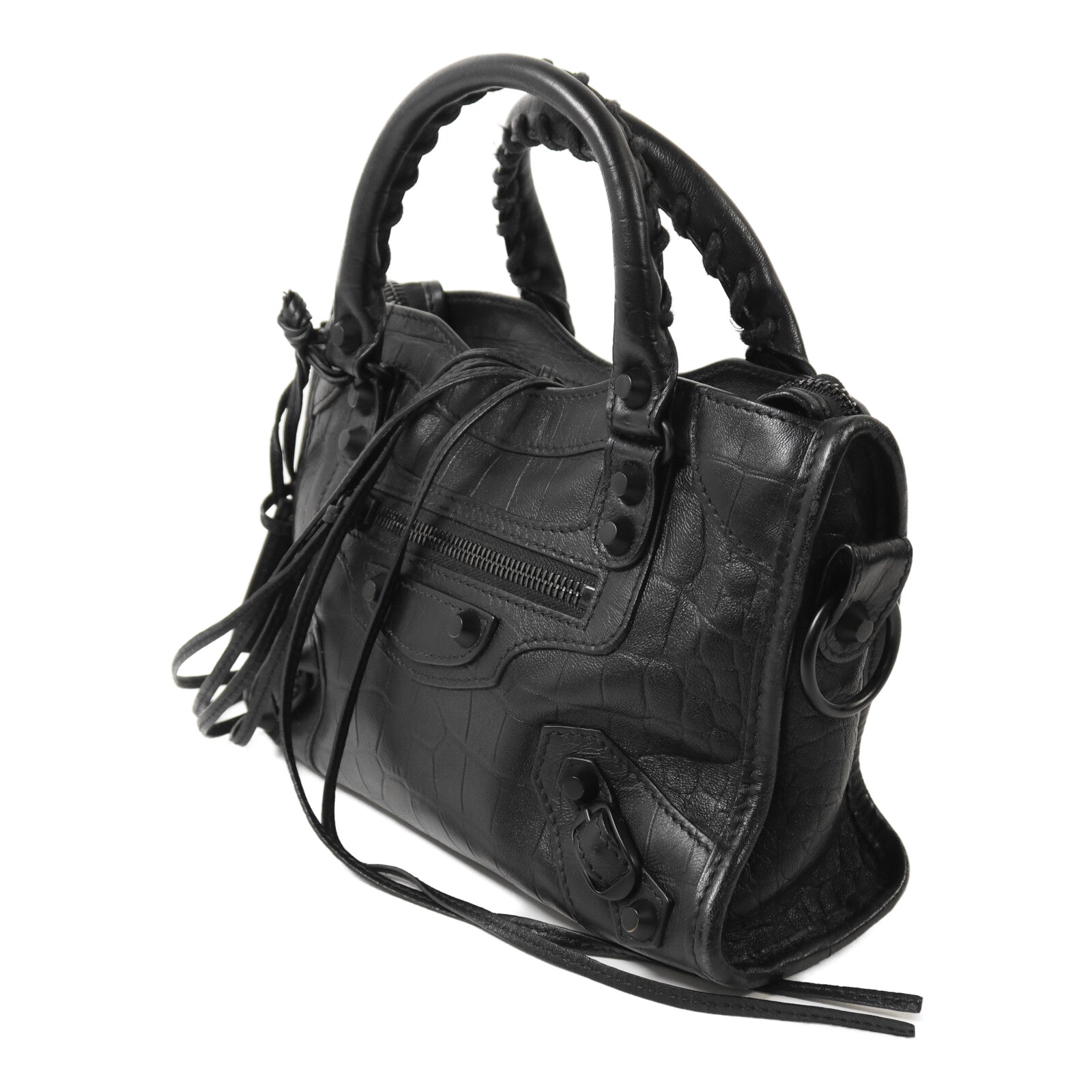 BALENCIAGA 牛皮皮革Mini City手挽肩背兩用袋
