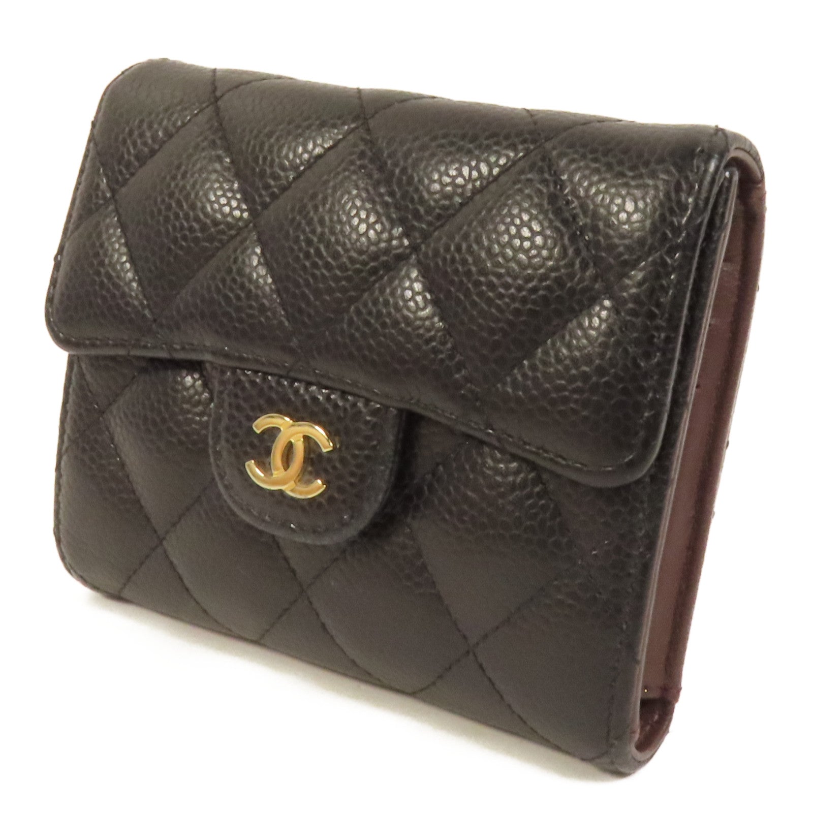 CHANEL 牛皮皮革Wallet金扣銀包