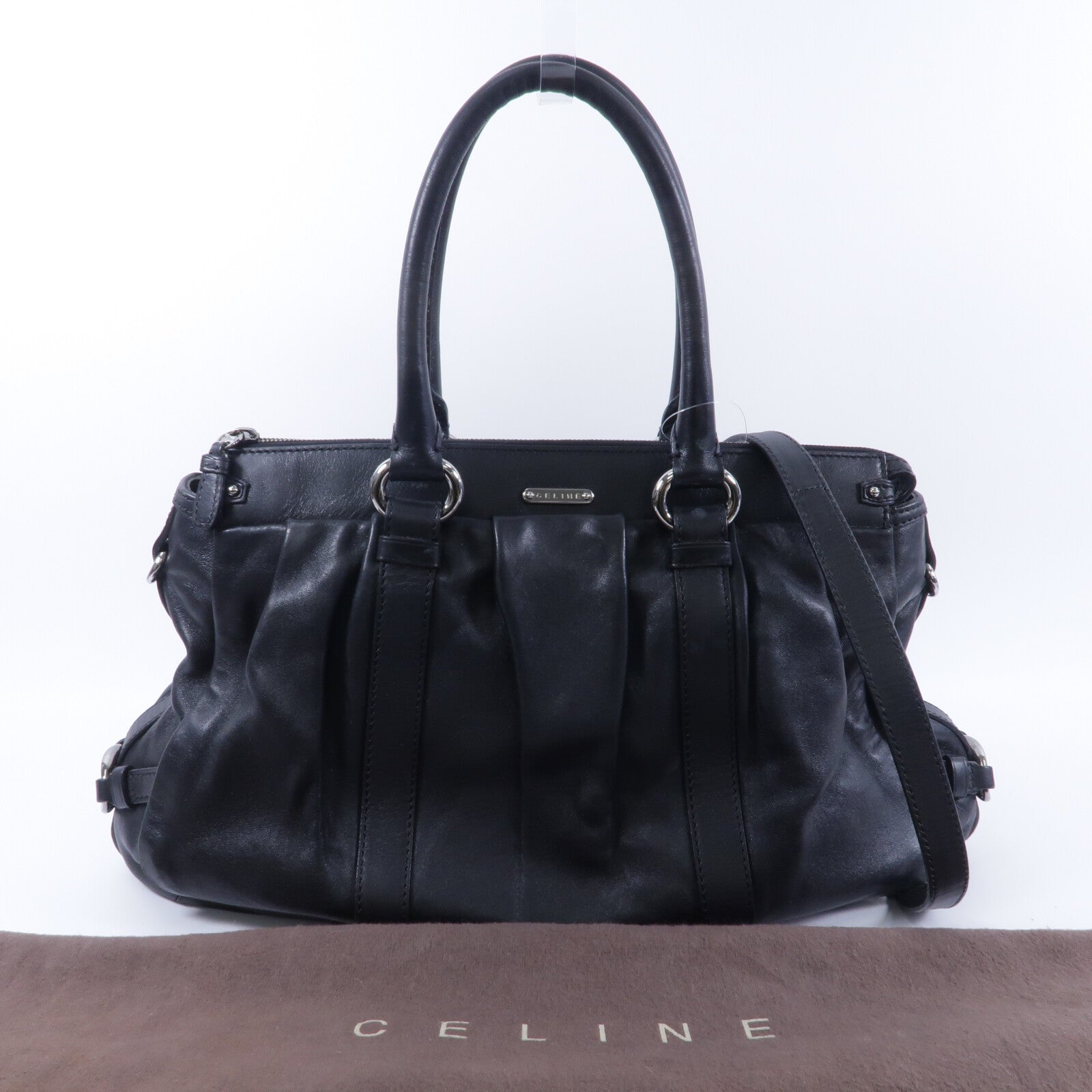 CELINE 牛皮皮革Shoulder Bag手挽肩背兩用袋