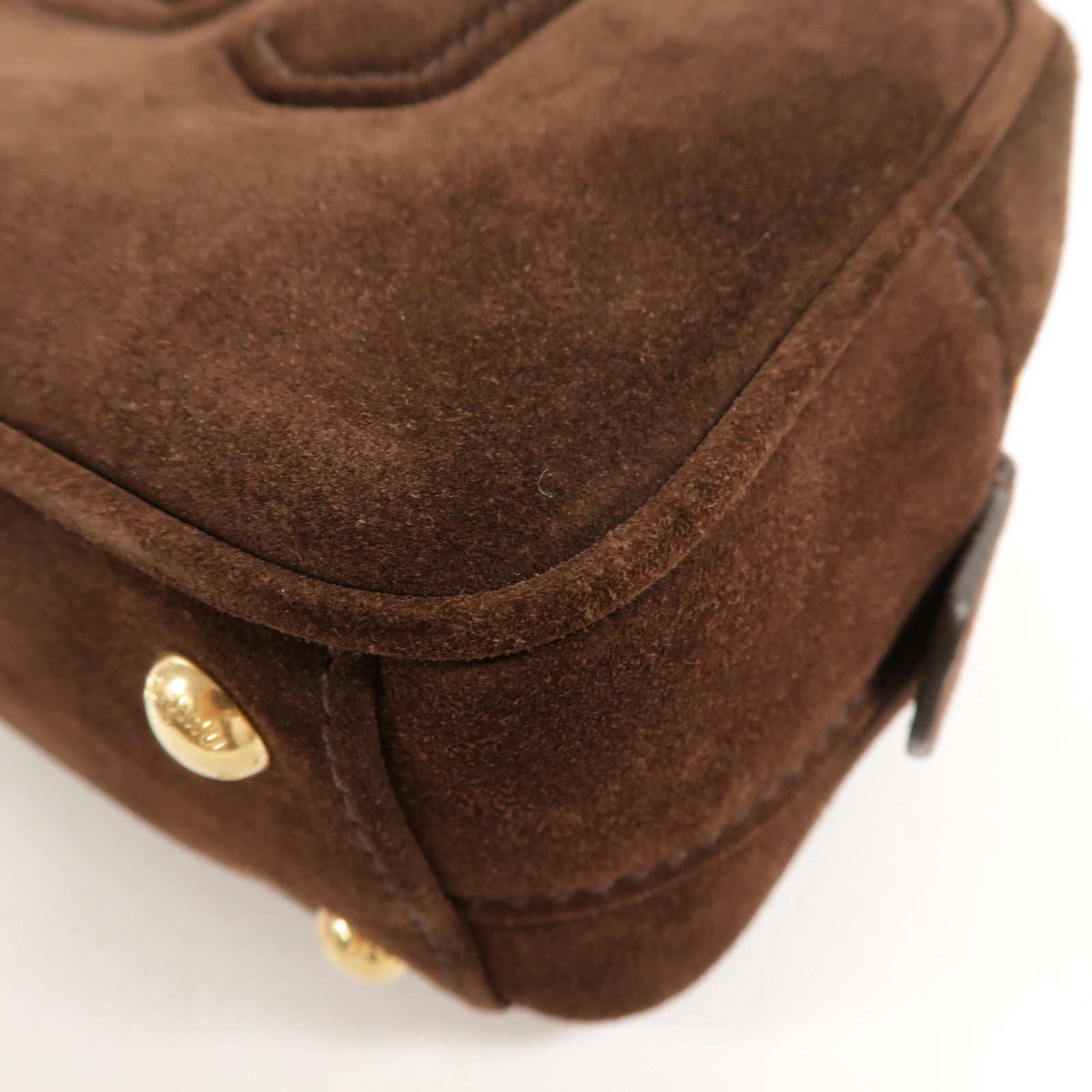 Miu Miu 麂皮皮革Arcadie Handbag手挽肩背兩用袋