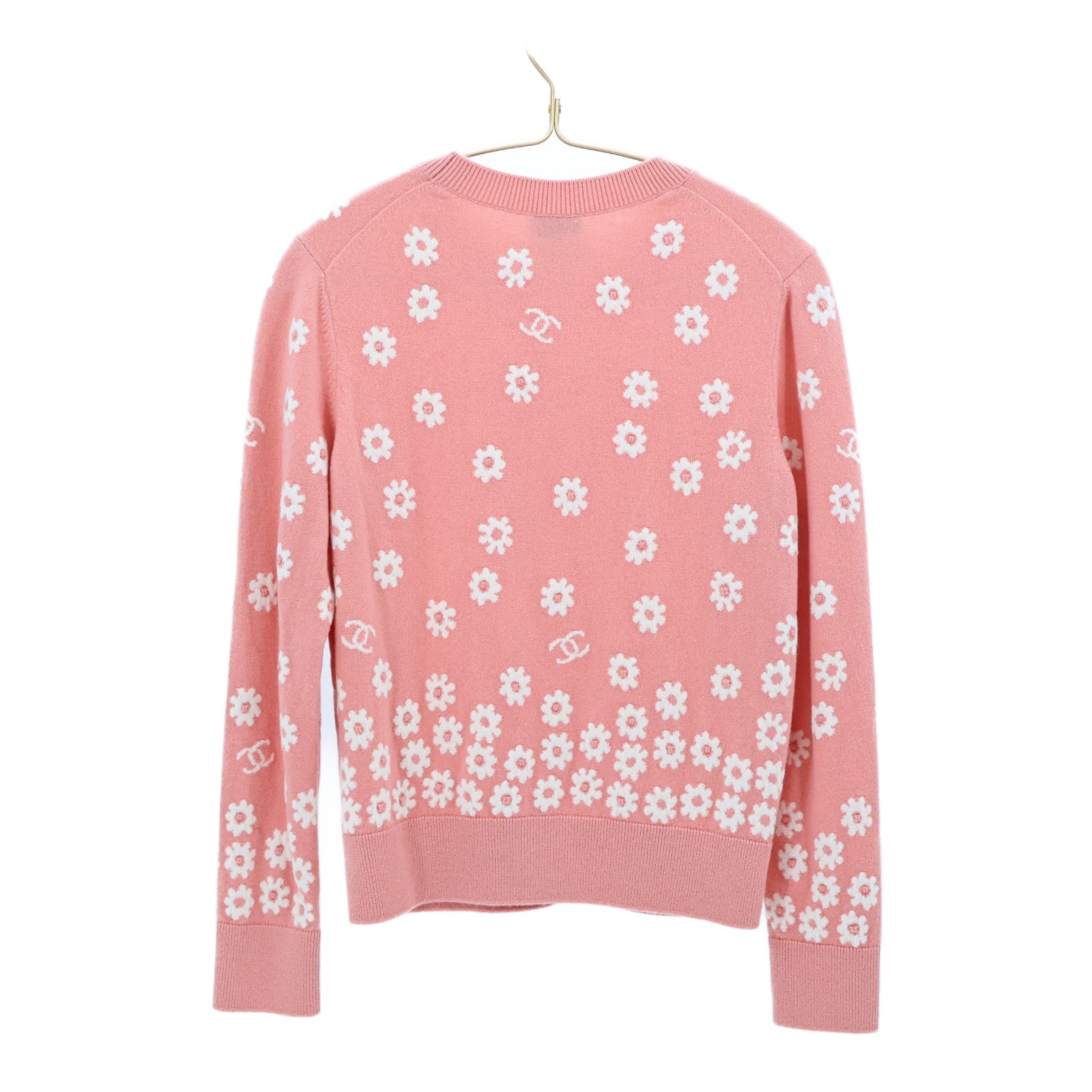 CHANEL Cashmere/Polyamide Coco Daisy Knitted Sweater針織