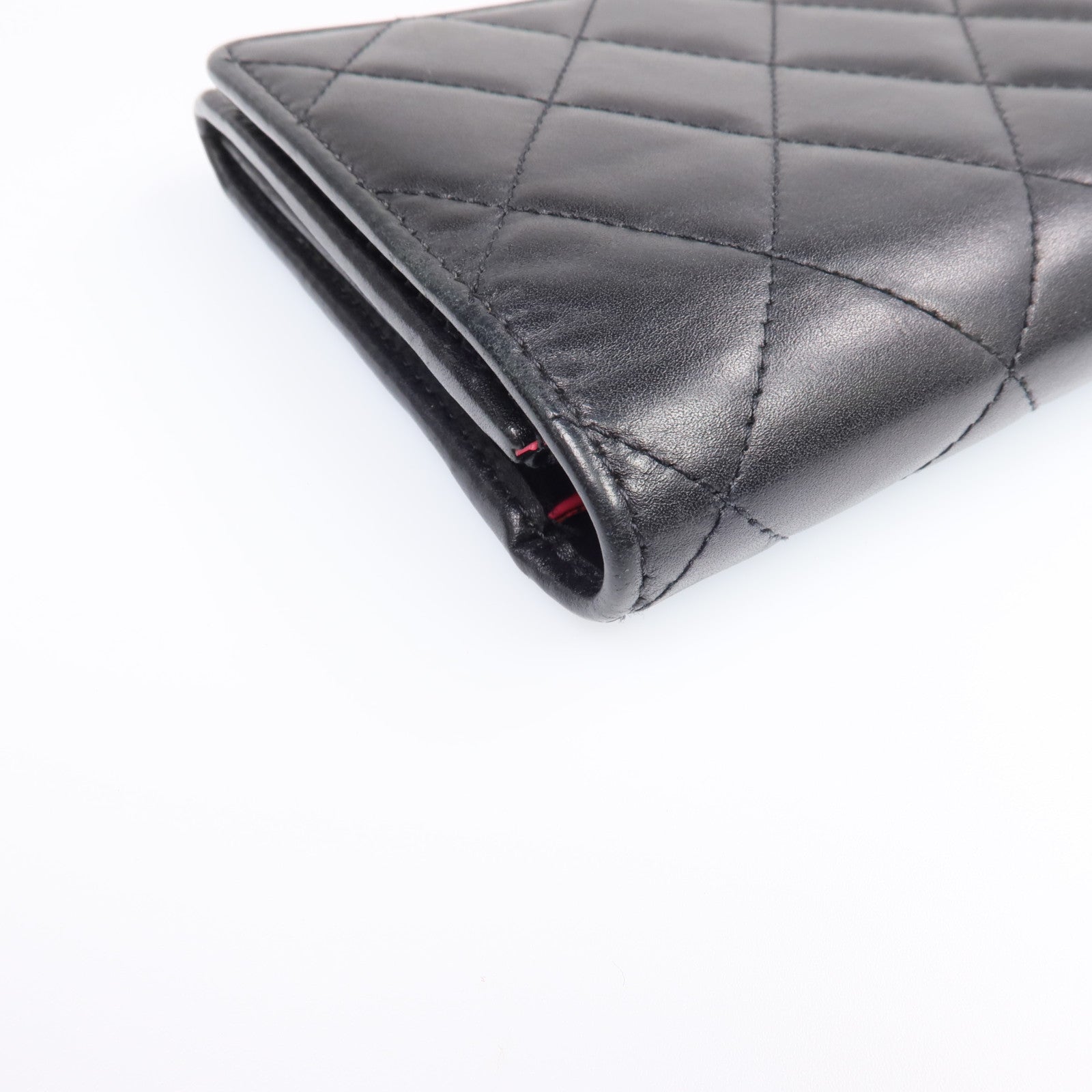 CHANEL 牛皮皮革Cambon Long Wallet銀扣長錢包