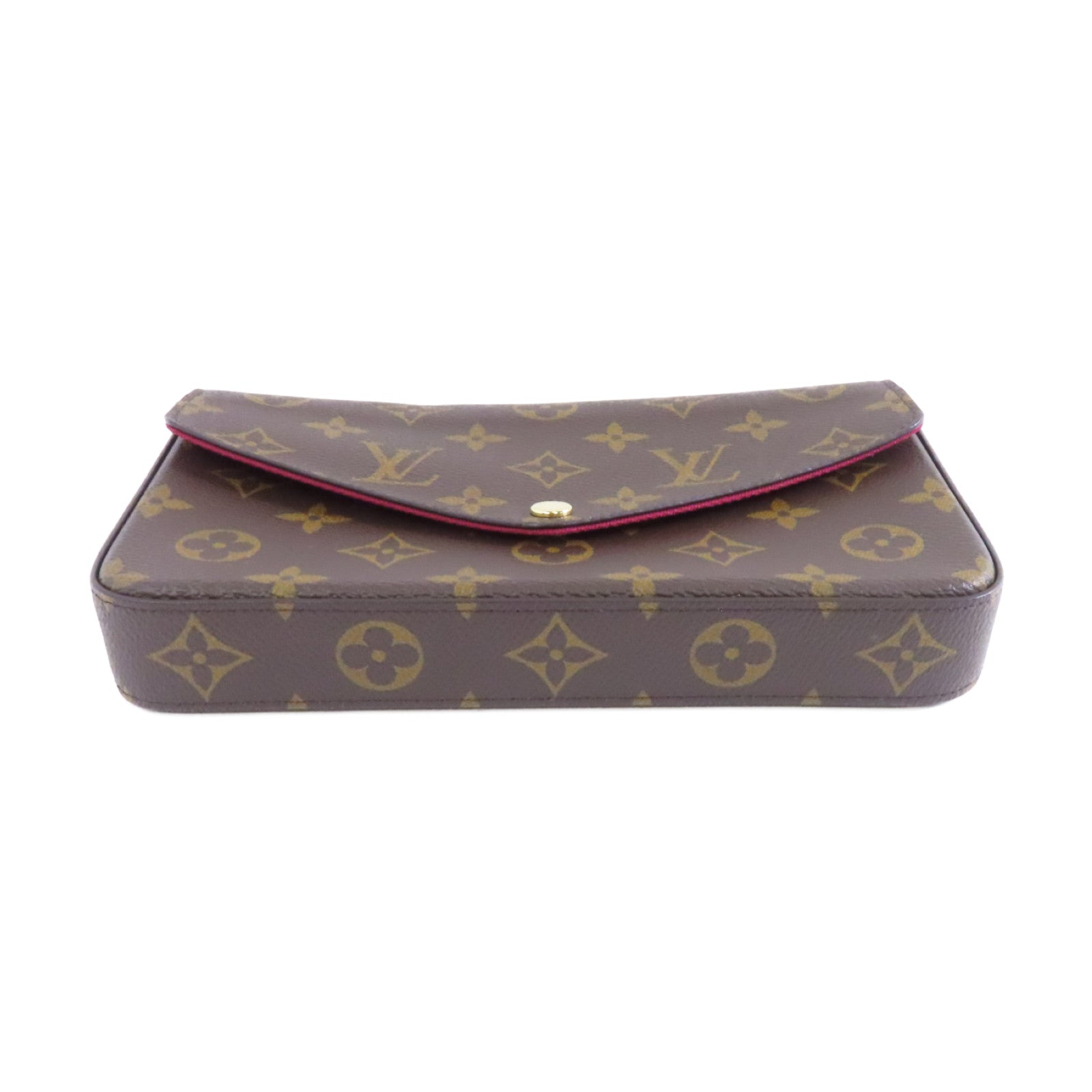 LOUIS VUITTON Monogram Pochette Felicie金扣鏈帶肩背袋
