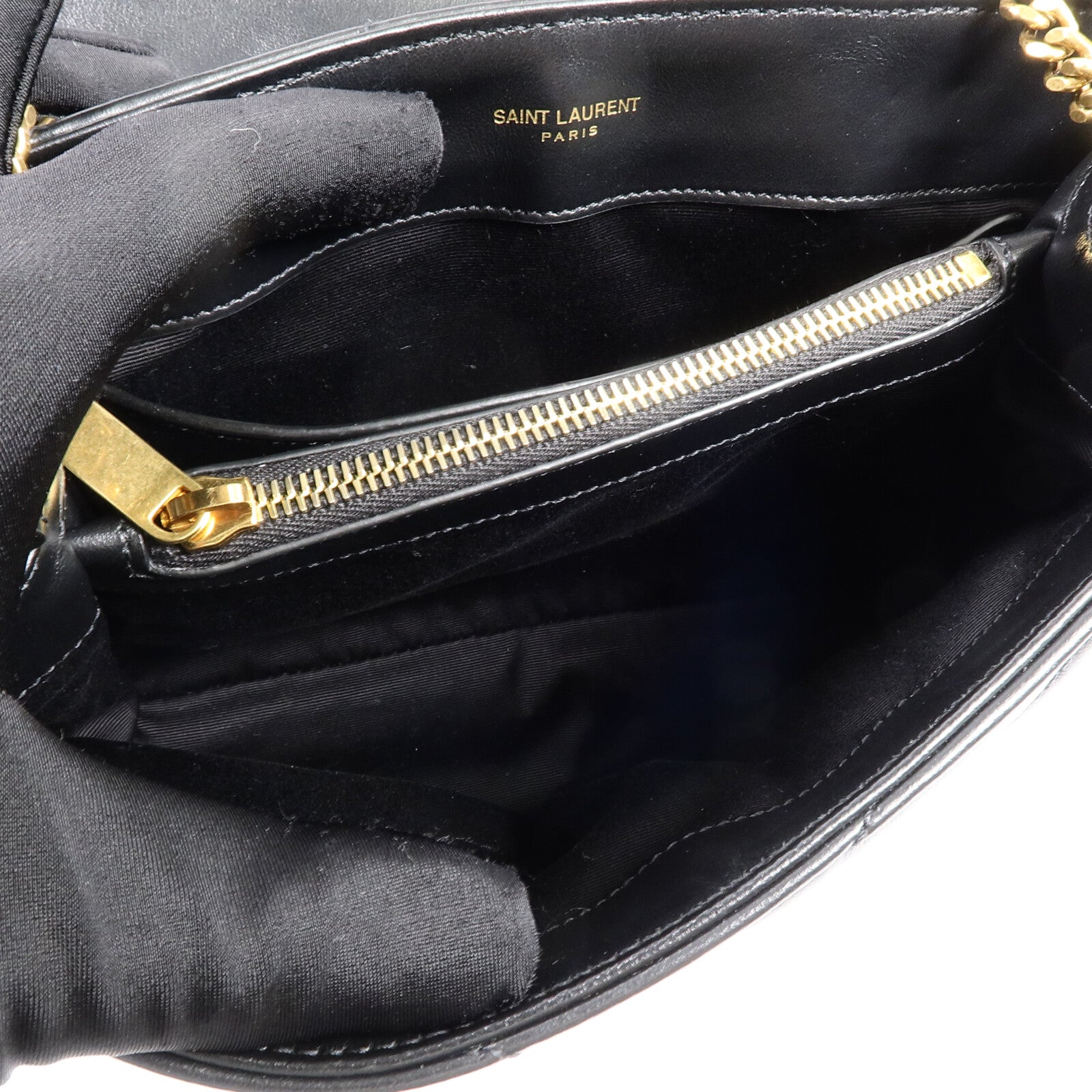 YVES SAINT LAURENT 牛皮皮革LouLou Small鏈帶肩背袋
