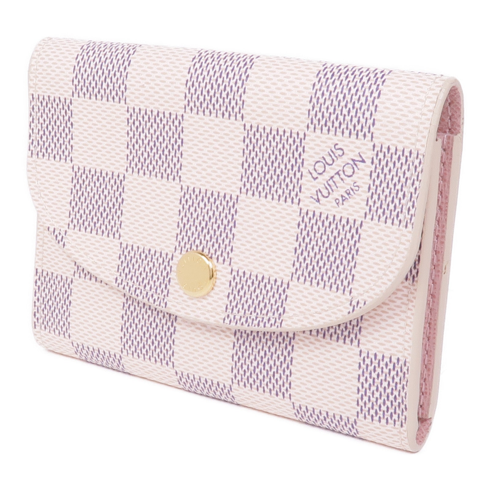 LOUIS VUITTON Damier Azur Rossalie Coin Purse金扣零錢包
