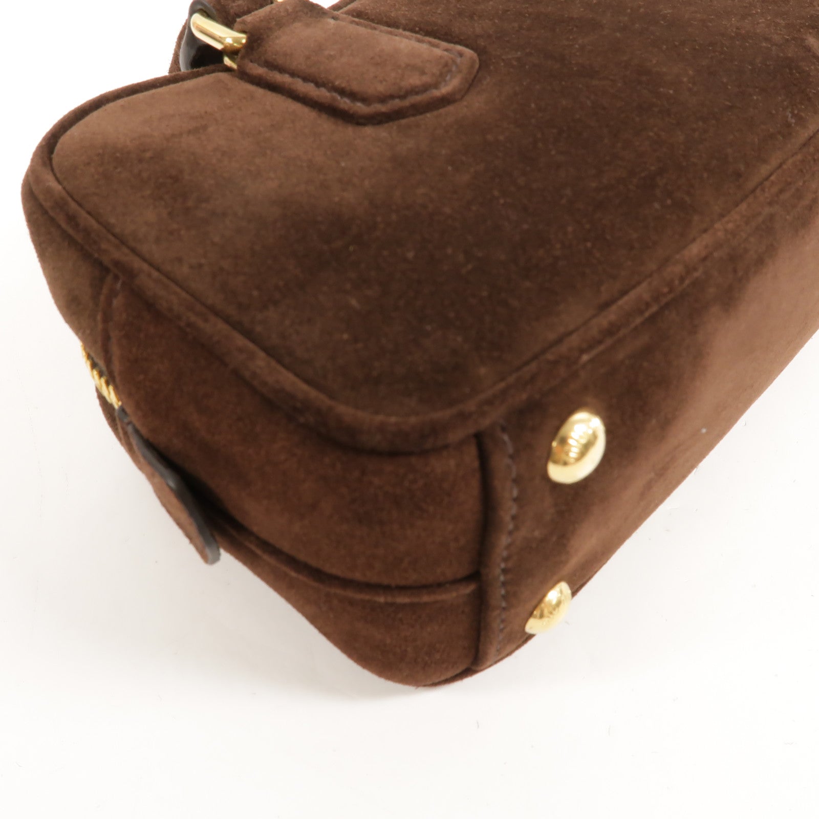 Miu Miu 麂皮皮革Arcadie Handbag手挽肩背兩用袋