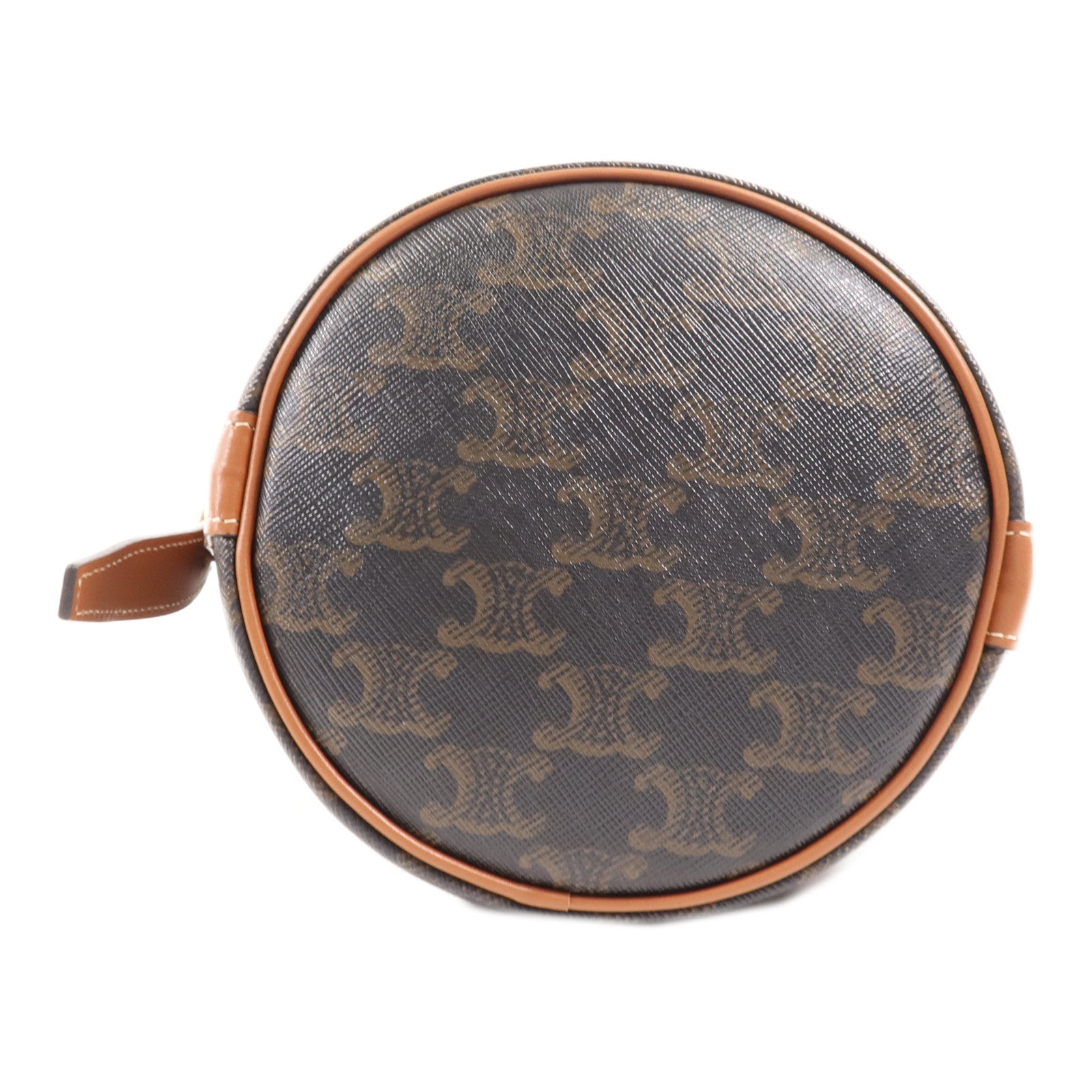 CELINE 塗層帆布Triomphe Drawstring Small Bucket金扣肩背袋