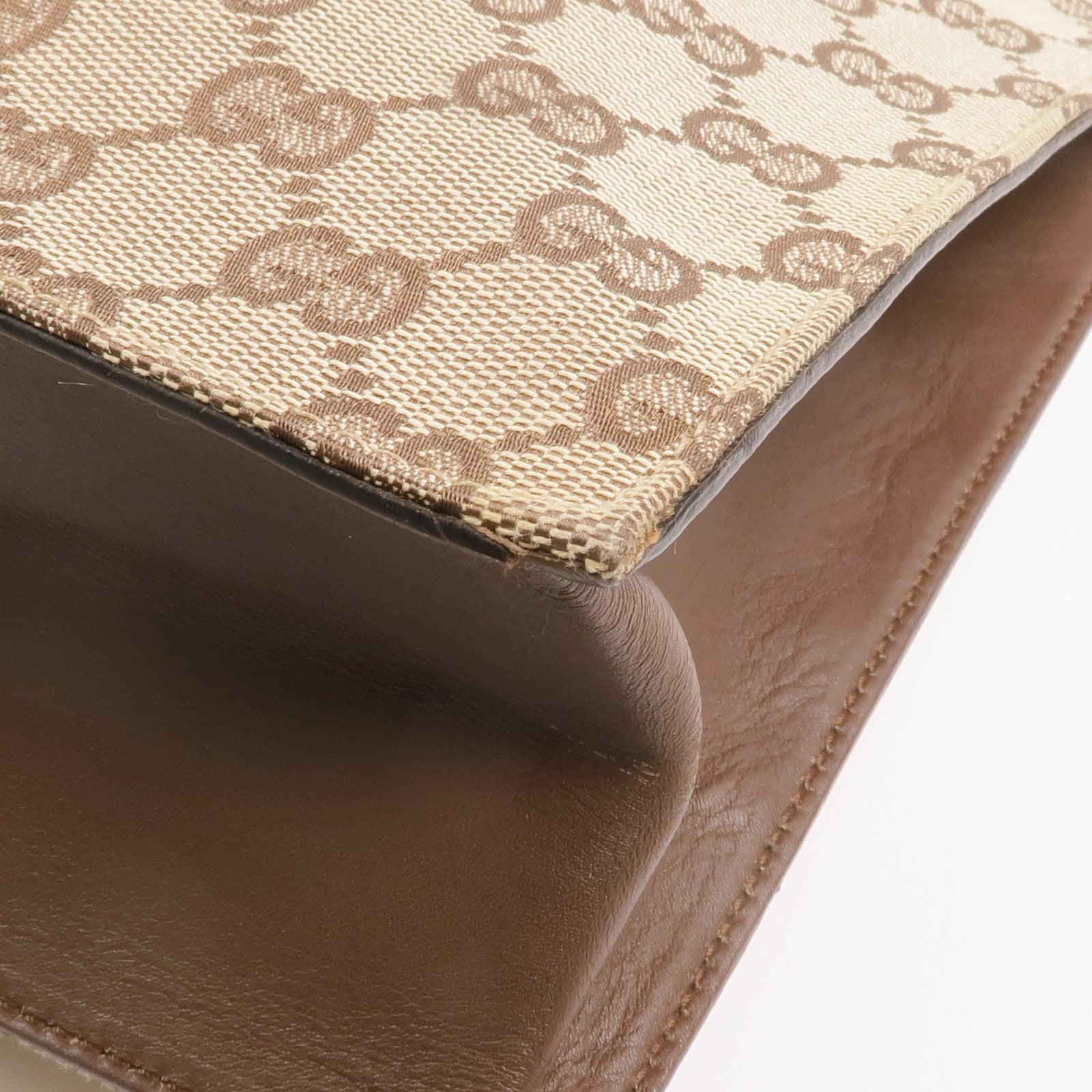 GUCCI 帆布Shoulder Bag銀扣肩背袋